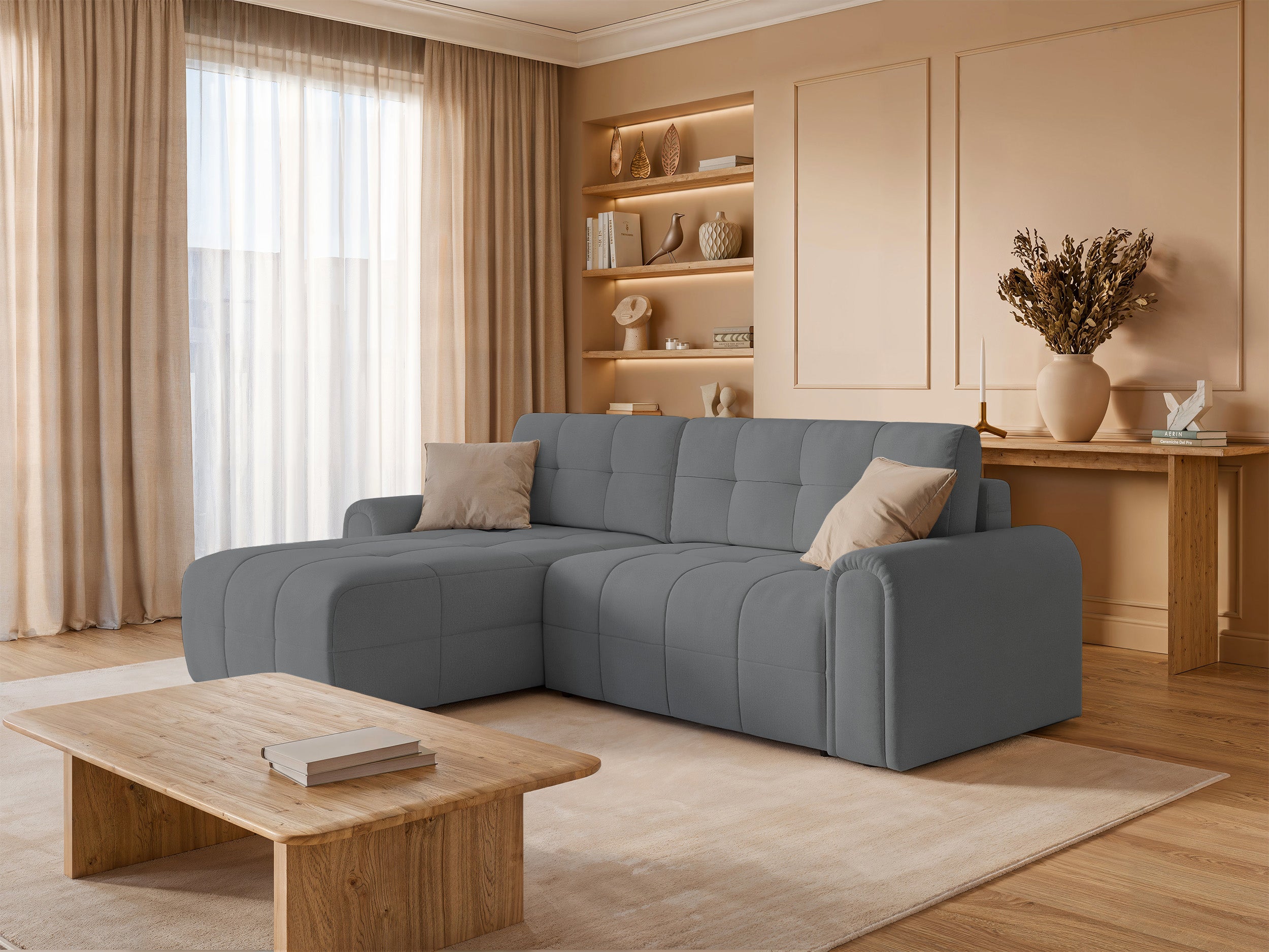 selsey-simolla-ecksofa-l-links-mit-schlaffunktion-und-stauraum-grauer-chenille image 5