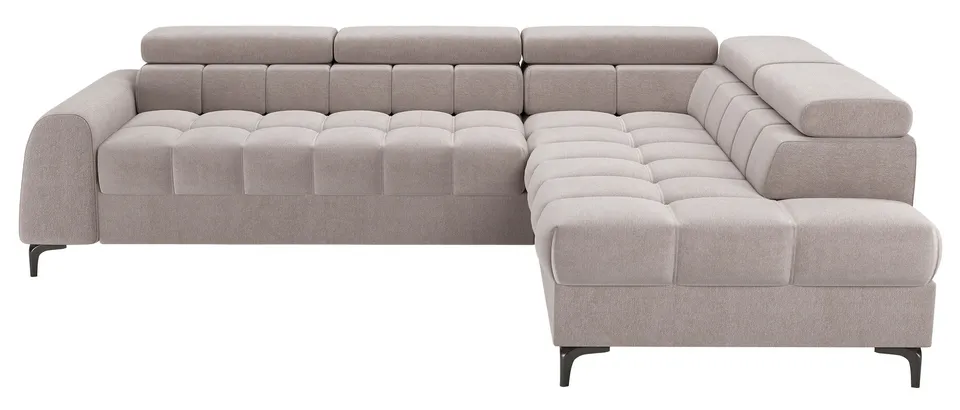 selsey-arellio-ecksofa-l-f-rmig-rechts-mit-schlaffunktion-und-stauraum-grau-beig image 1