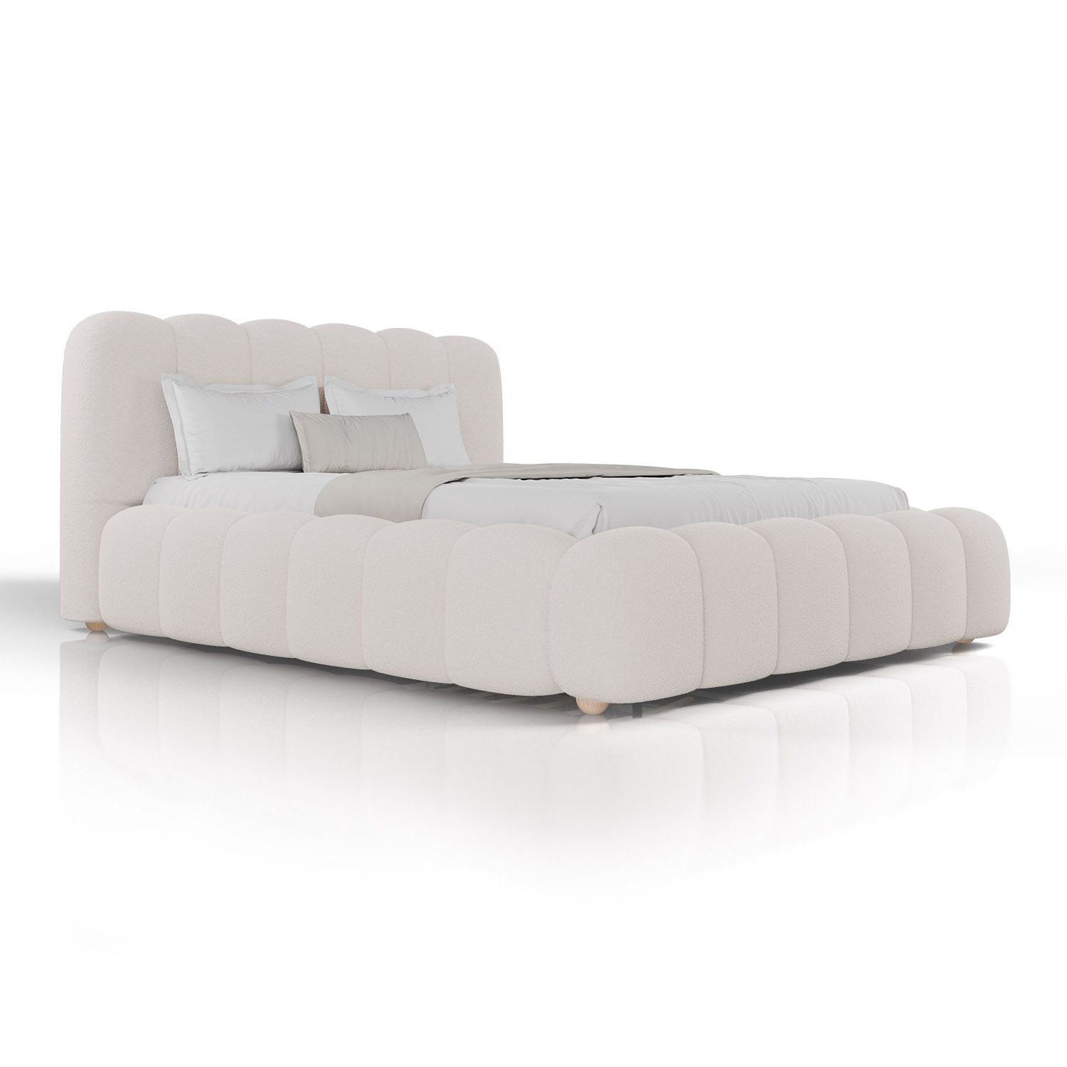juskys-polsterbett-catania-180x200-cm-boucl-creme image 1