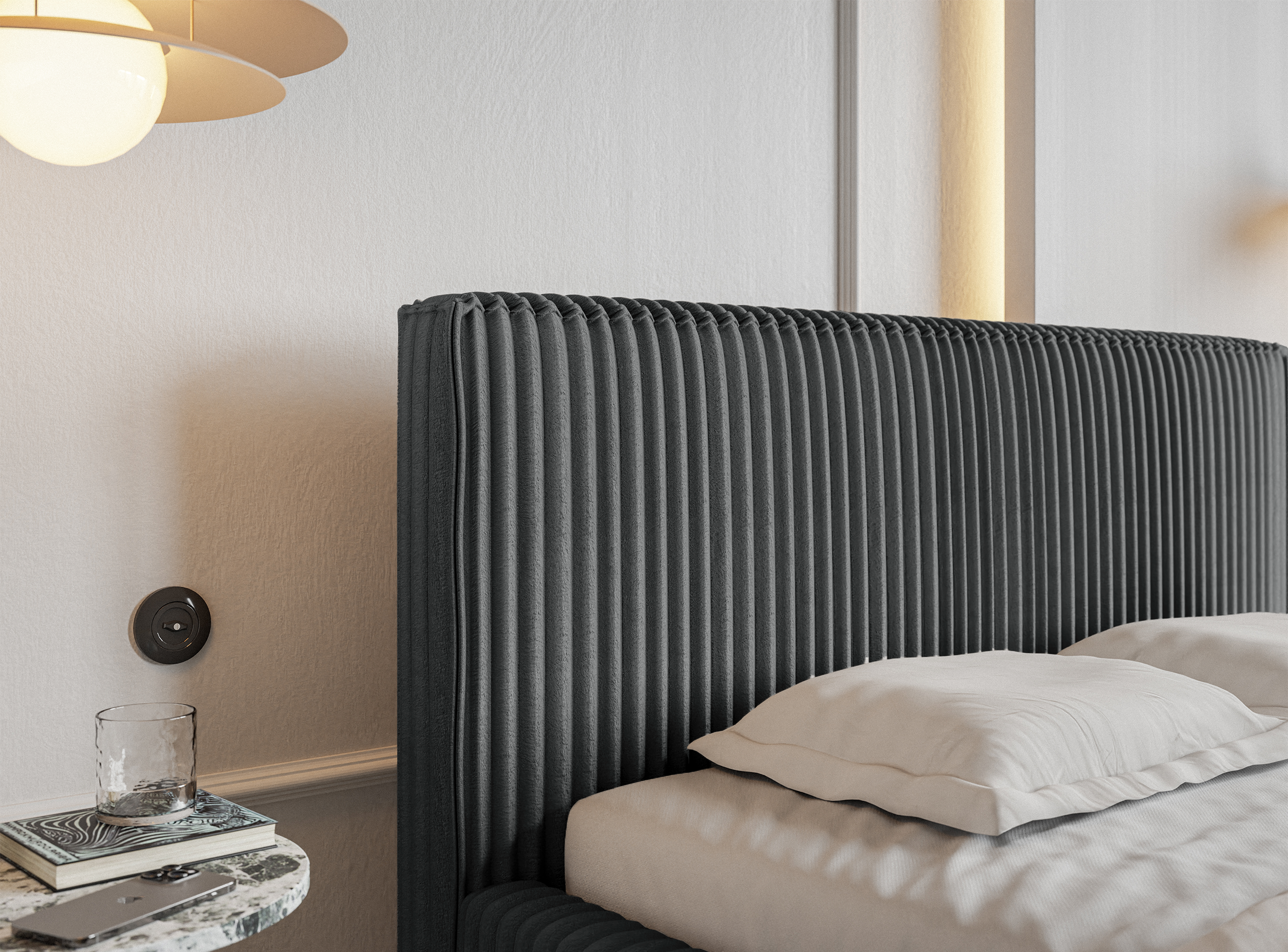 selsey-tilio-gepolstertes-bett-160x200-cm-mit-stauraum-grauer-cord-metallrahmen image 5