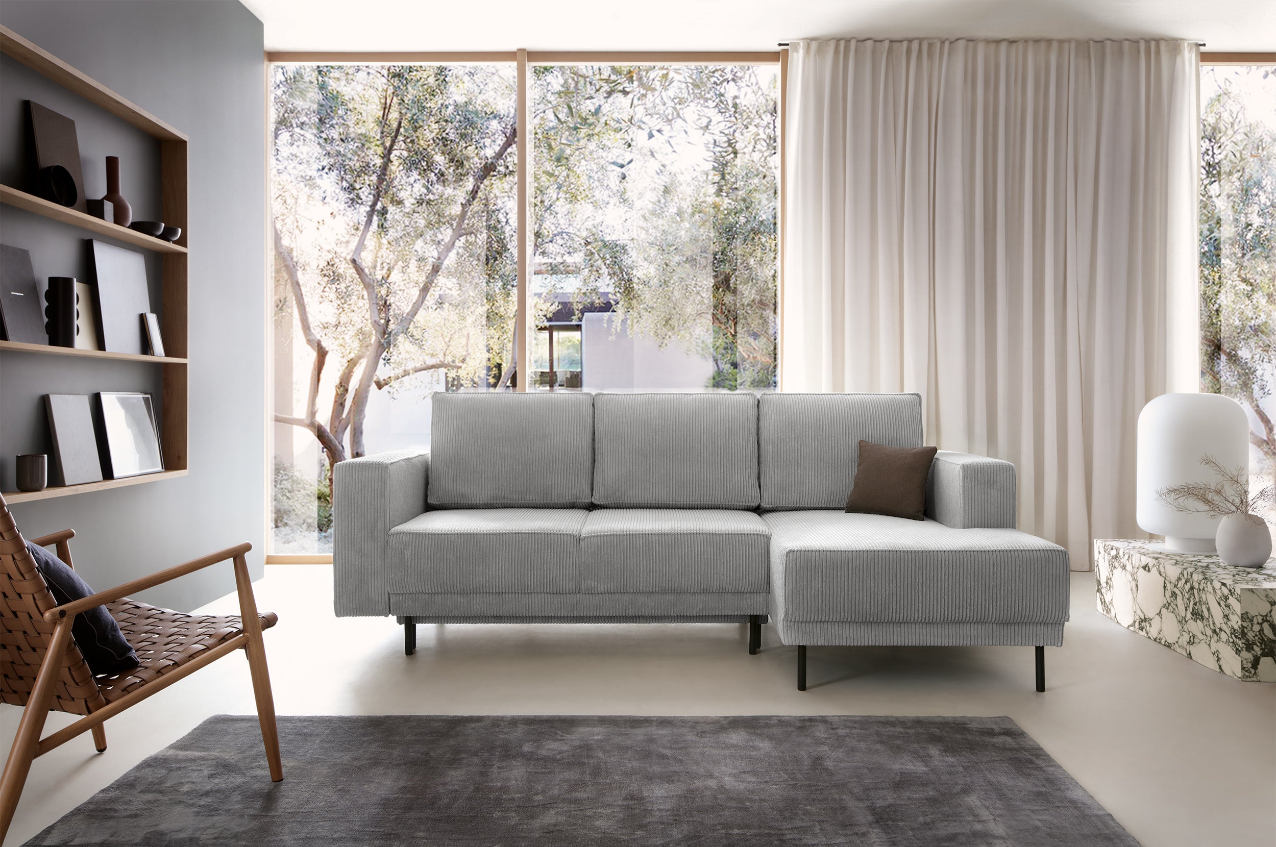 selsey-rodario-mini-ecksofa-mit-schlaffunktion-l-form-rechts-hellgrau-cord-mit-s image 2