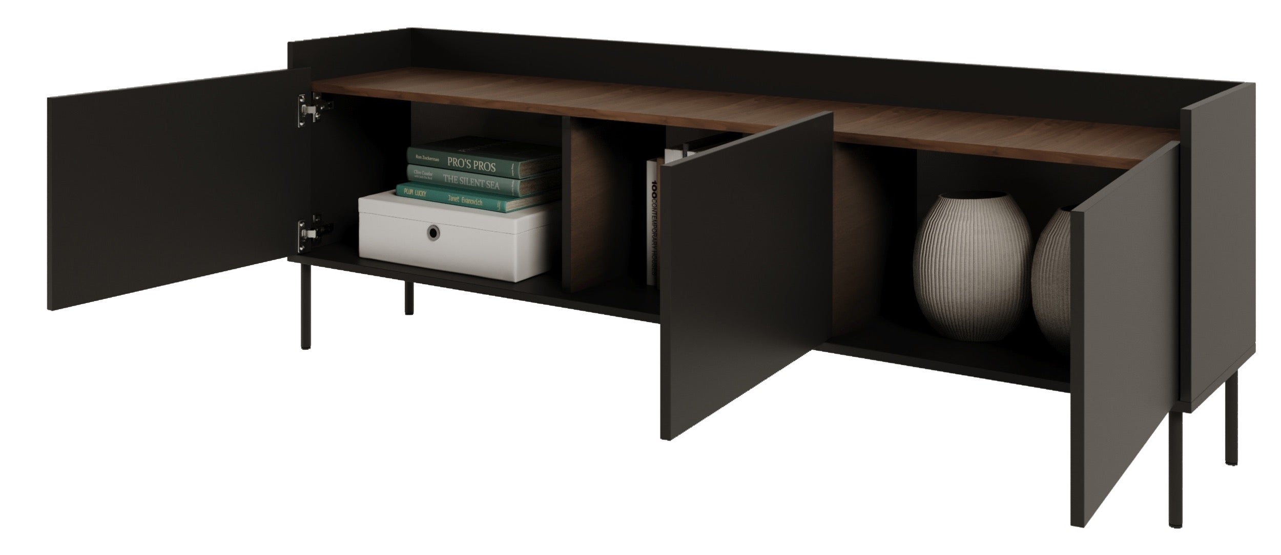 selsey-tovi-tv-schrank-dreit-rig-175-cm-schwarz-wisconsin-nussbaum image 3