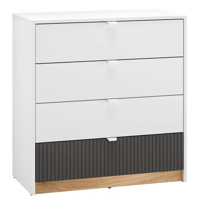 selsey-torino-kommode-82-cm-4-schubladen-eiche-honey-wei-graphit image 1