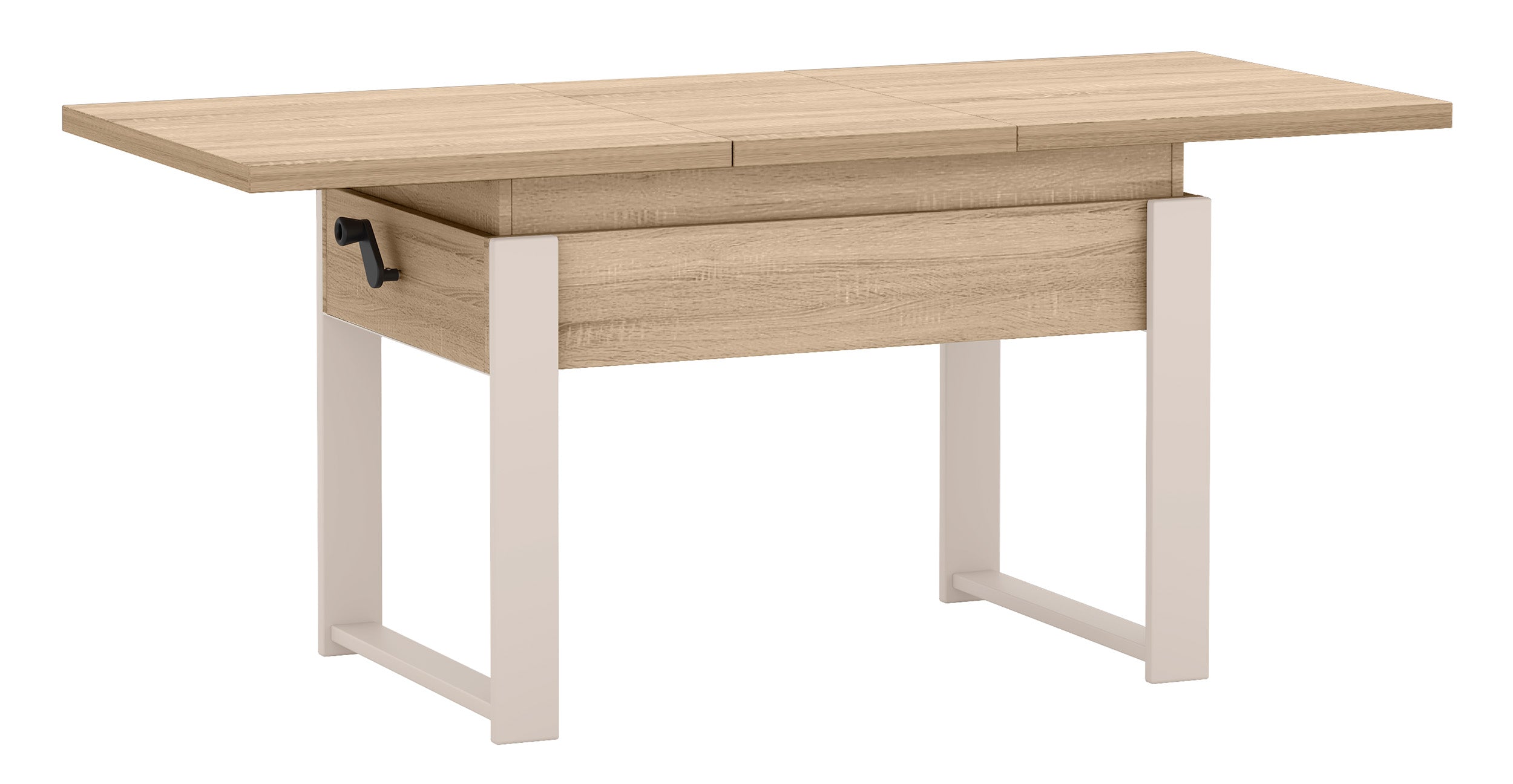 selsey-hugo-ausziehbarer-couchtisch-120-157-x-67-cm-sonoma-eiche-mit-kaschmirbei image 4