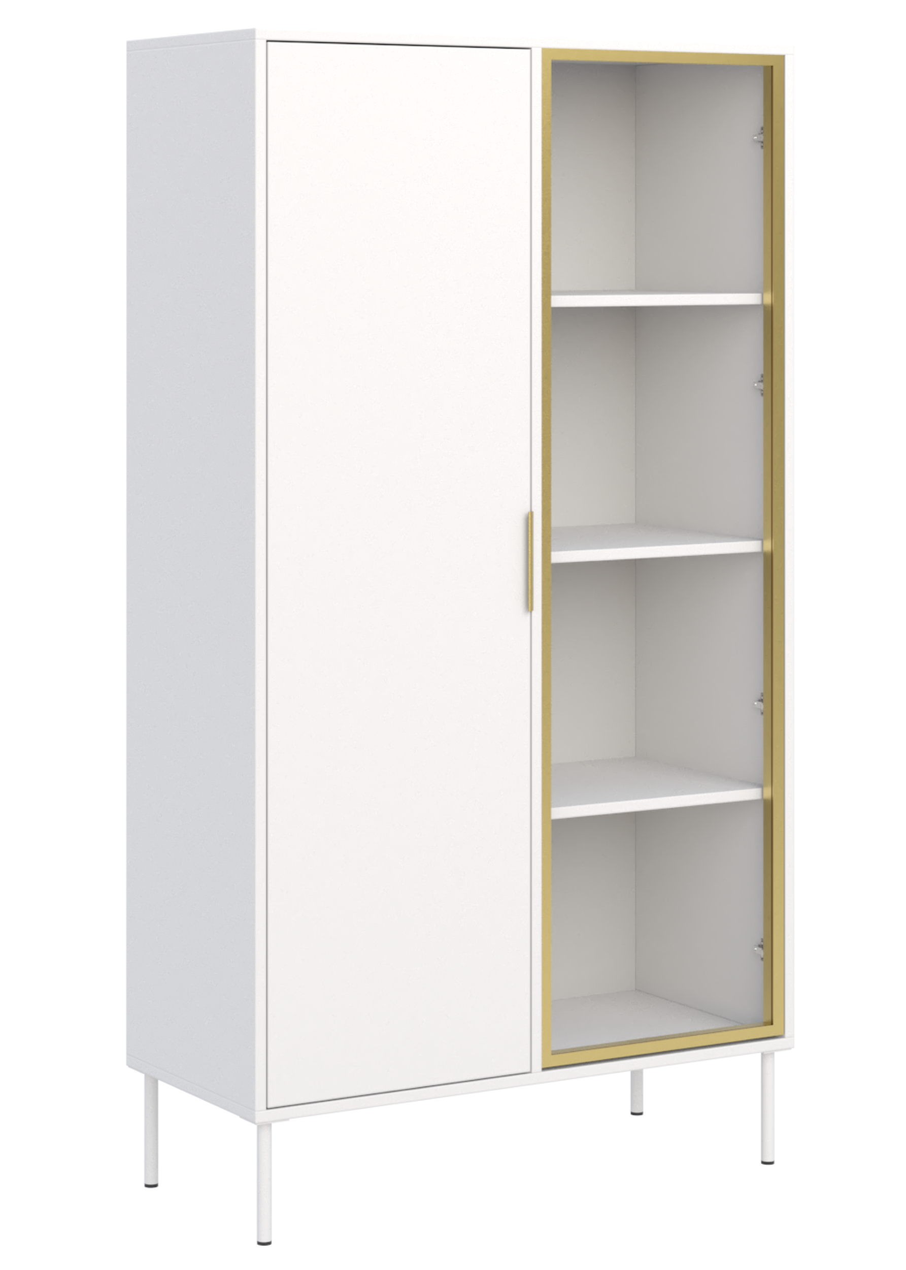 selsey-vena-zweifl-geliger-schrank-mit-glasfront-90-cm-wei image 1
