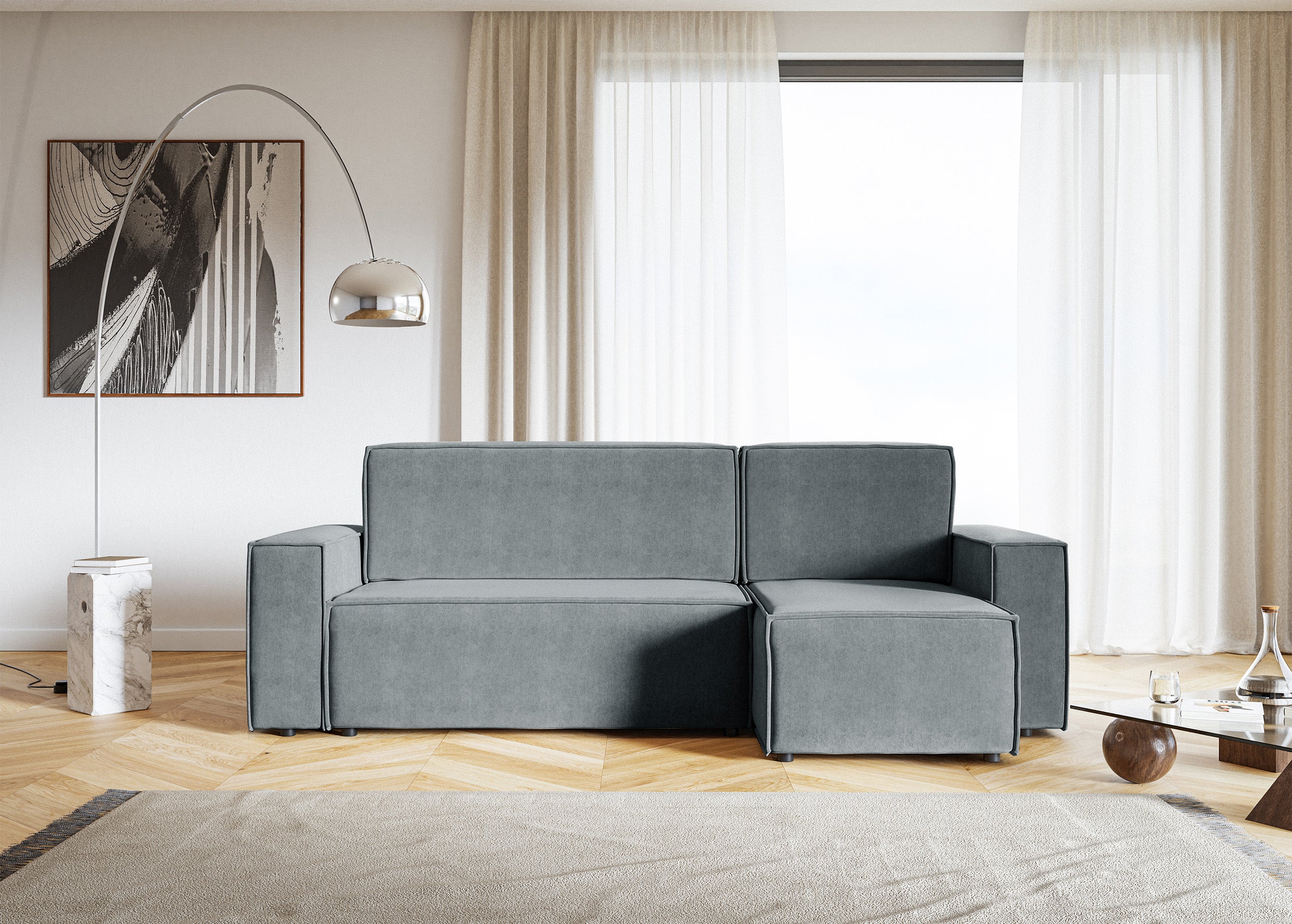selsey-copertino-ecksofa-mit-schlaffunktion-universal-grau-samt image 2