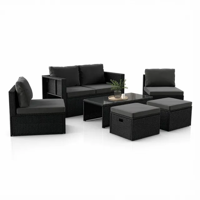 juskys-polyrattan-lounge-salou-garten-lounge-set-f-r-6-personen-mit-kaffeetisch image 1