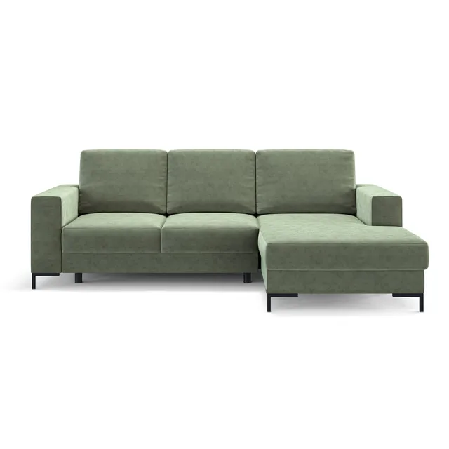 selsey-mokpeo-ecksofa-mit-schlaffunktion-l-form-rechts-gr-n-cordstoff image 1