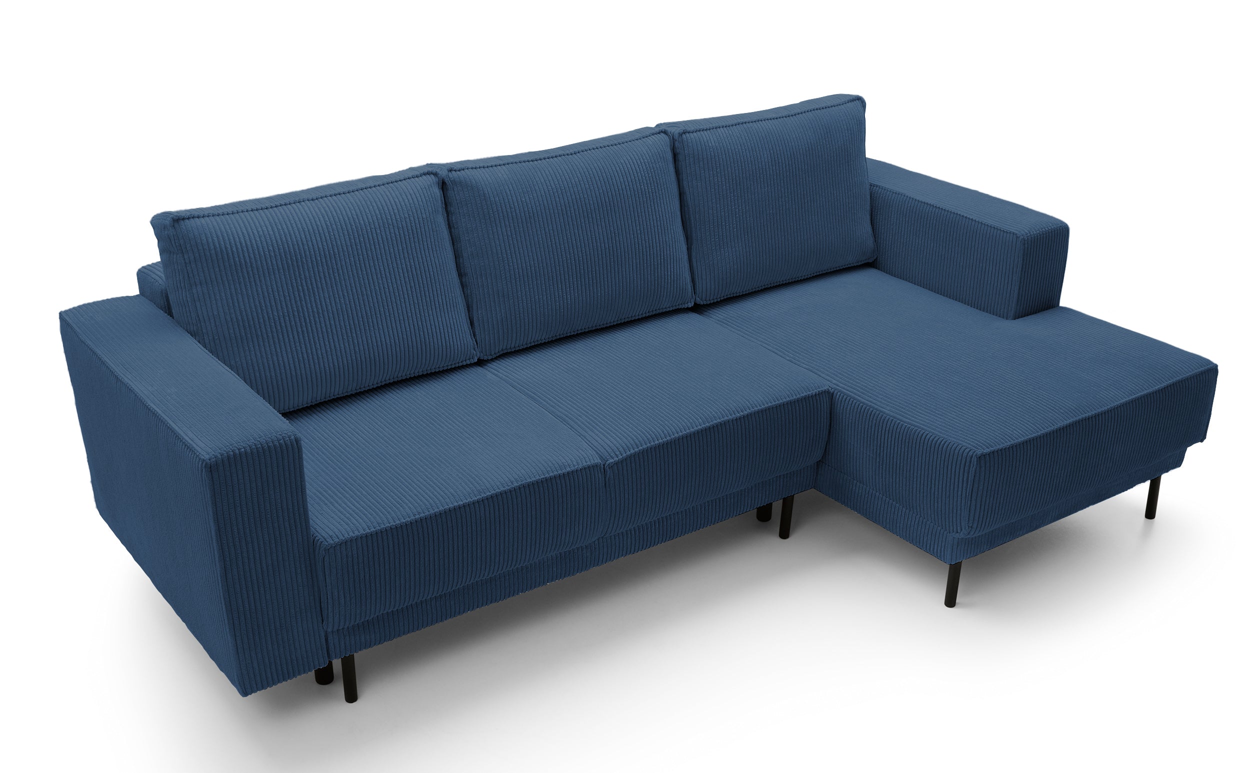 selsey-rodario-mini-ecksofa-mit-schlaffunktion-l-rechts-dunkelblauer-cord-mit-st image 5