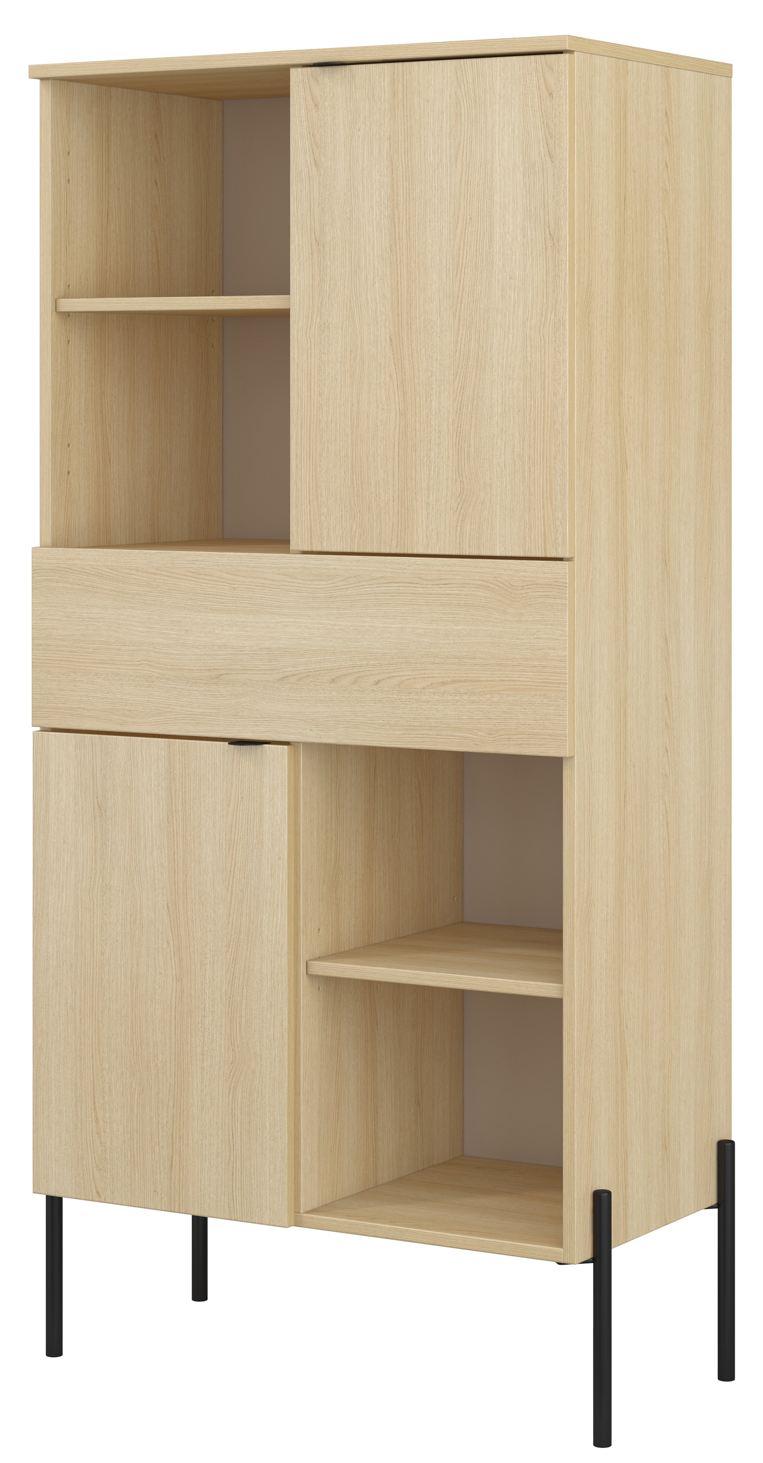 selsey-ore-zweit-riges-regal-70-cm-mit-schublade-lindberg-eiche image 6