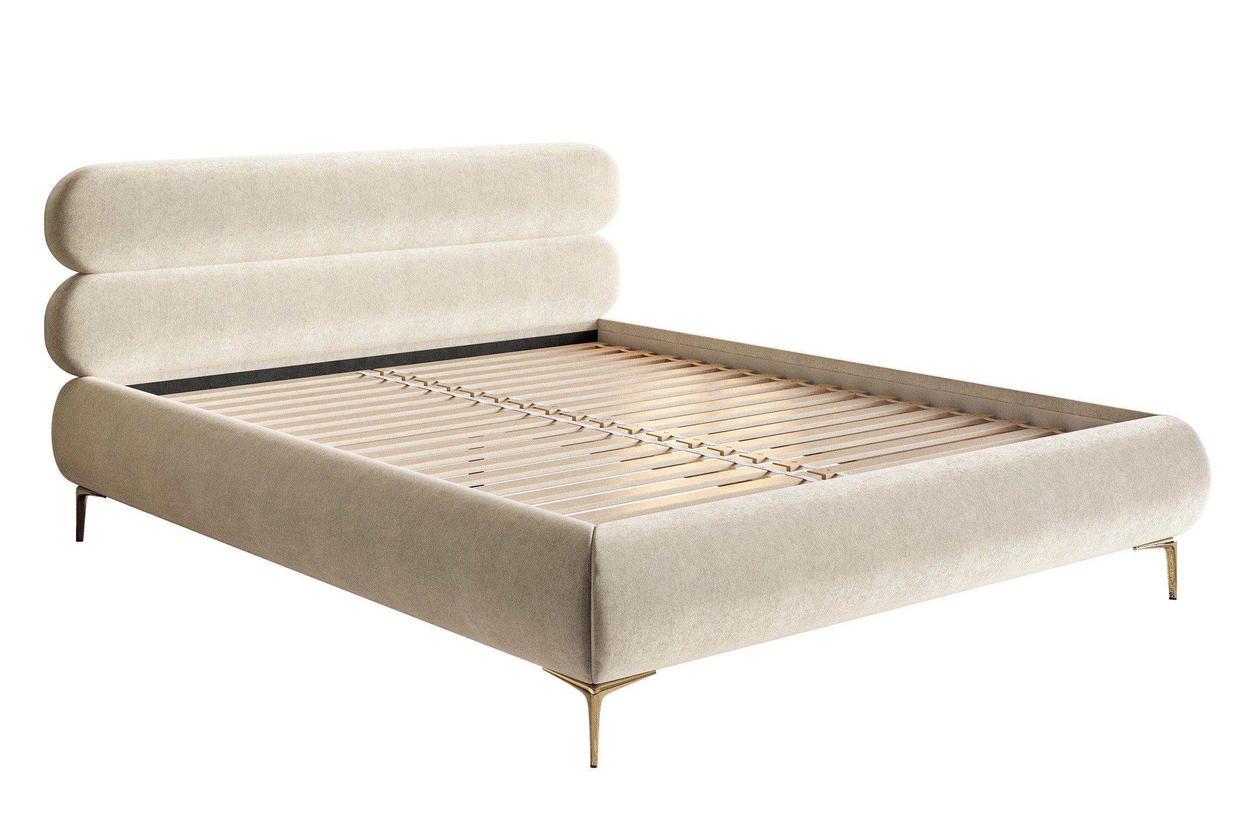 selsey-polsterbett-roule-160x200-cm-velours-creme-wasserabweisend-goldene-beine image 7