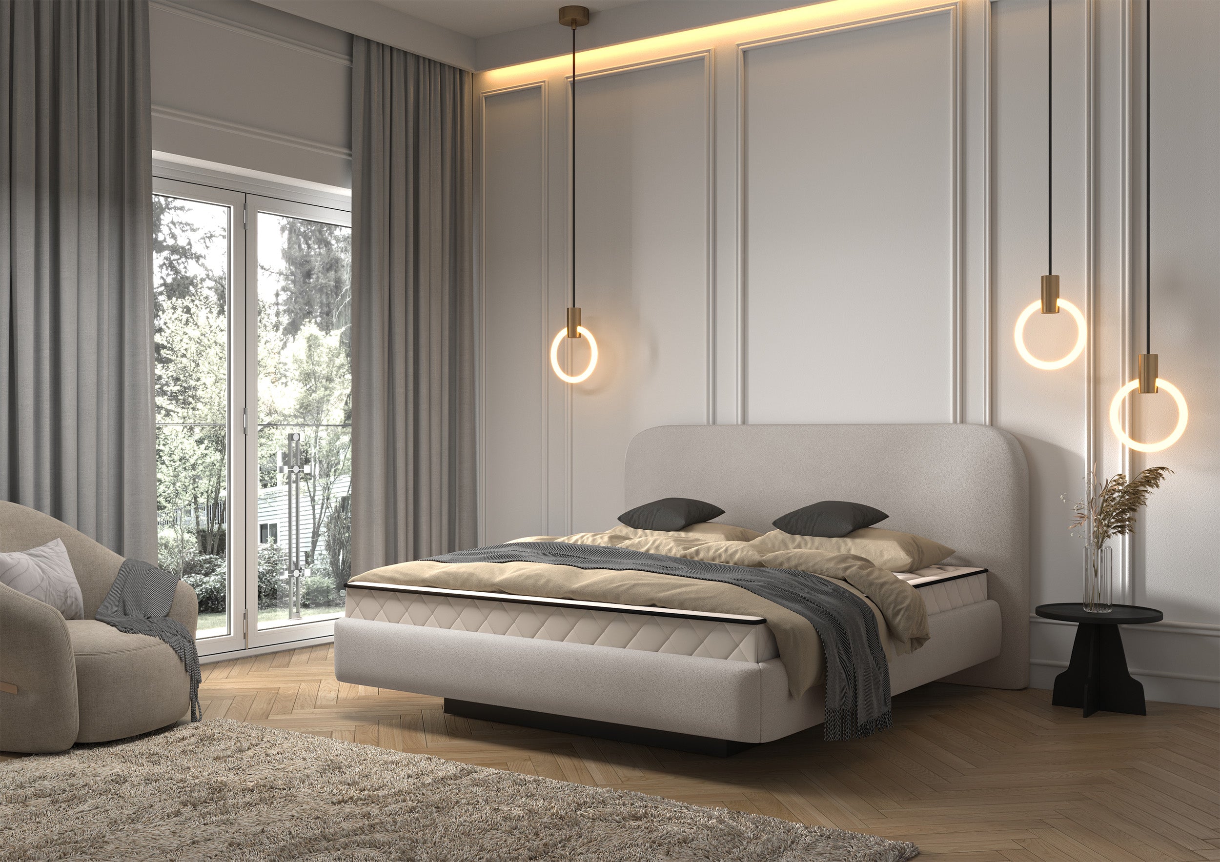 selsey-nellado-polsterbett-140x200-cm-mit-stauraum-grau-beige-chenille image 2