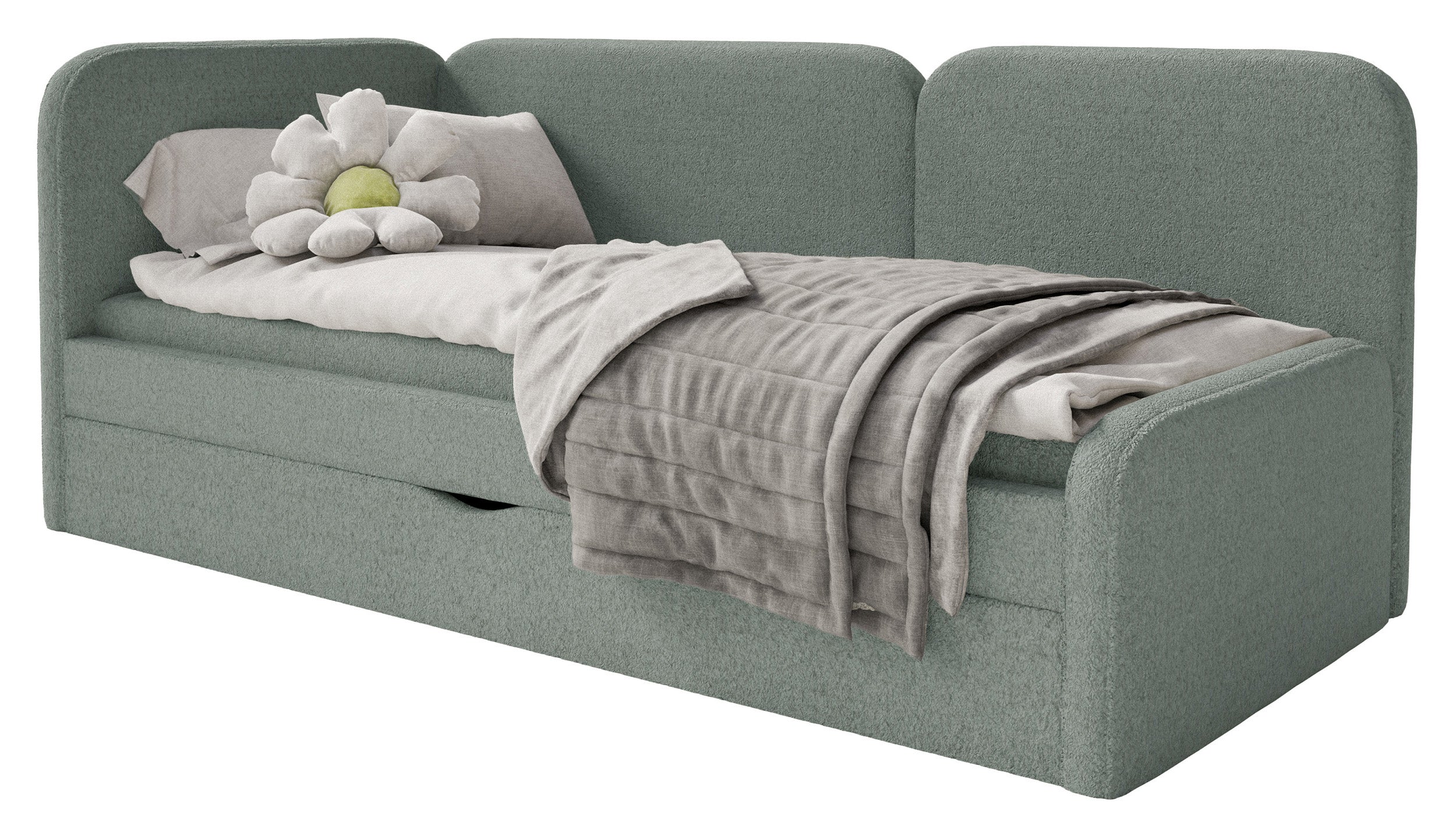 selsey-jugendbett-cuddy-90x200-cm-linksseitig-mit-matratze-und-stauraum-salbeigr image 1