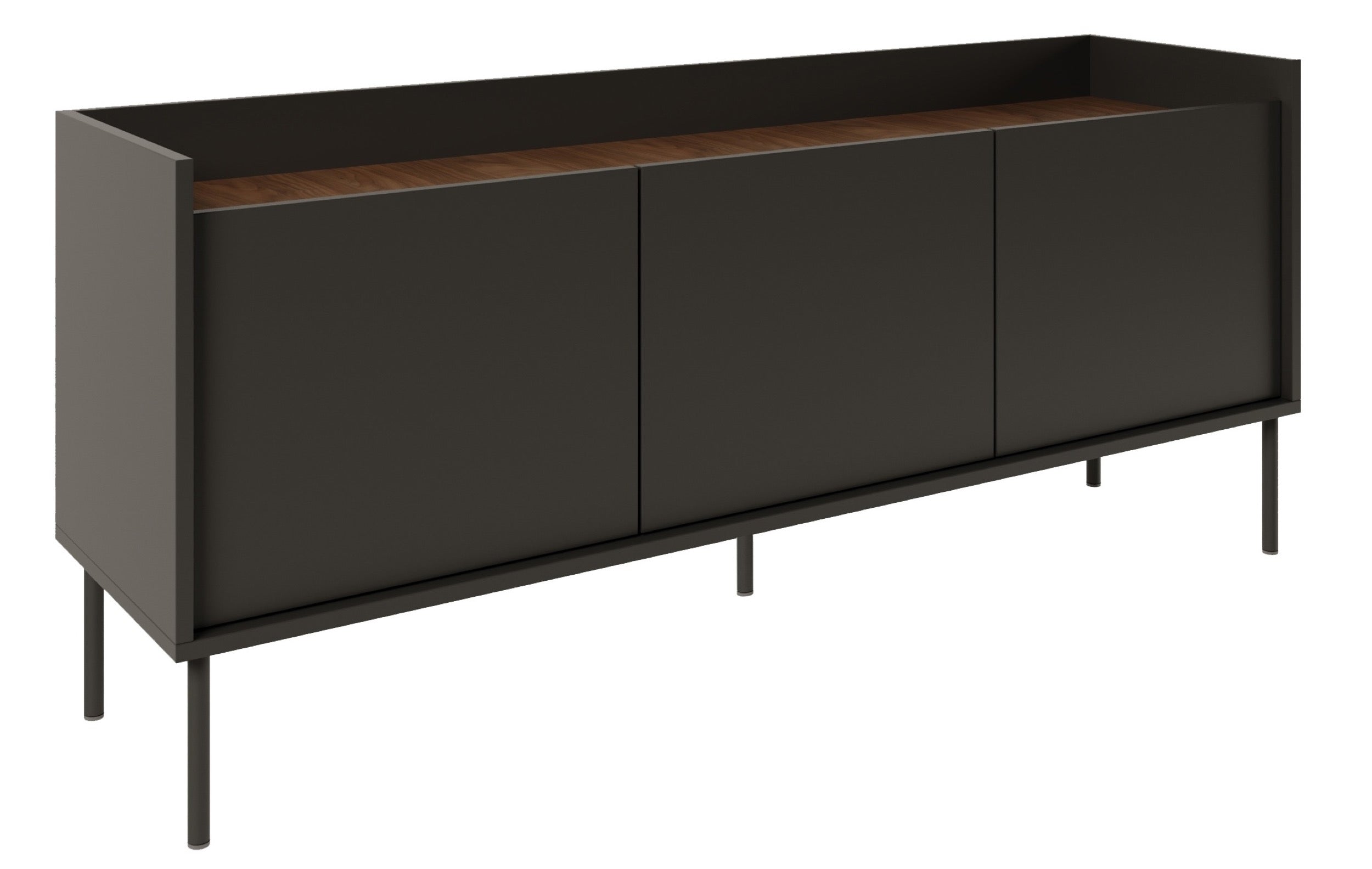 selsey-tovi-tv-schrank-140-cm-dreit-rig-schwarz-wisconsin-nussbaum image 1