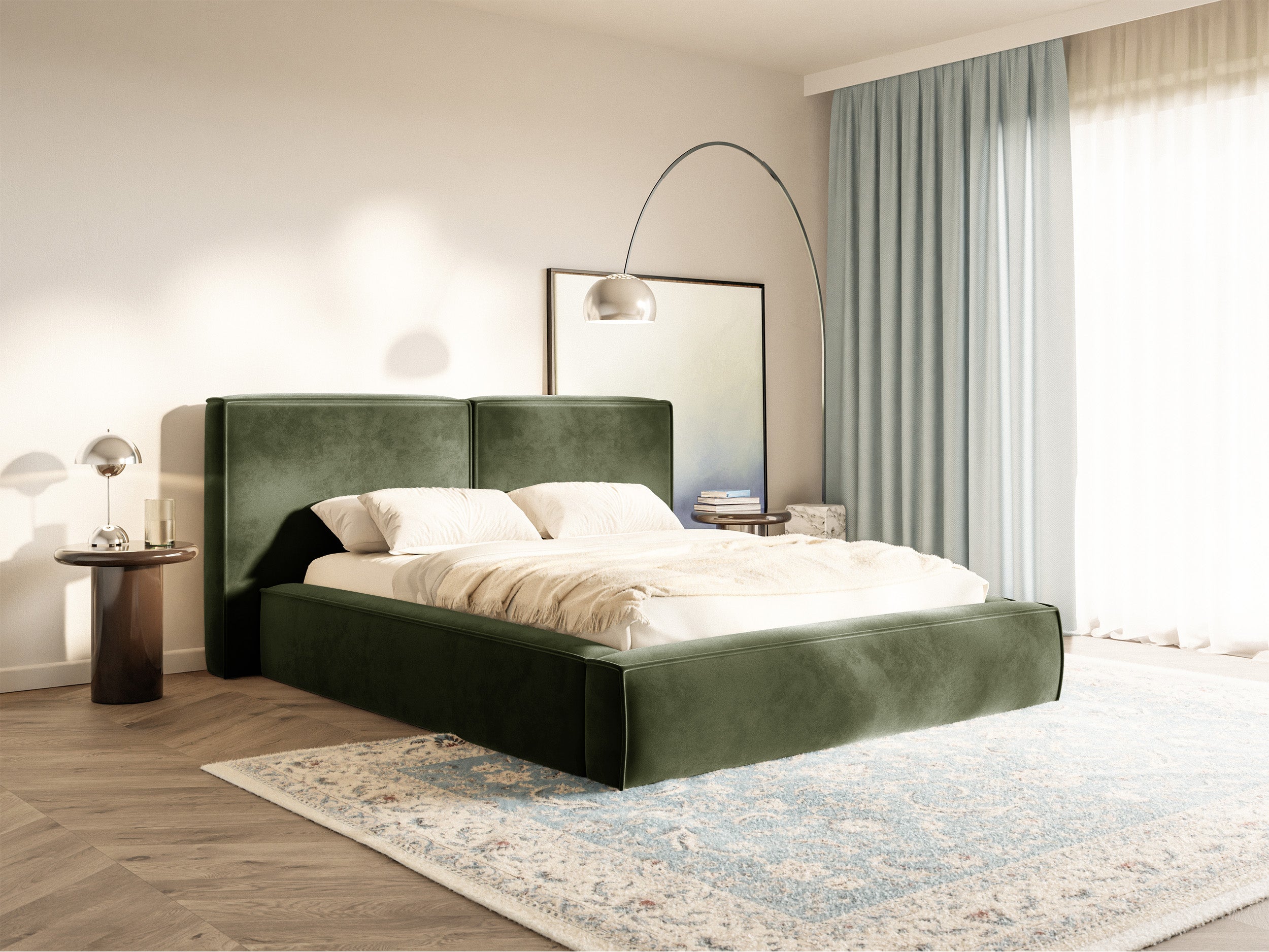 selsey-tilves-polsterbett-180x200-cm-mit-stauraum-olivgr-ner-samt image 2