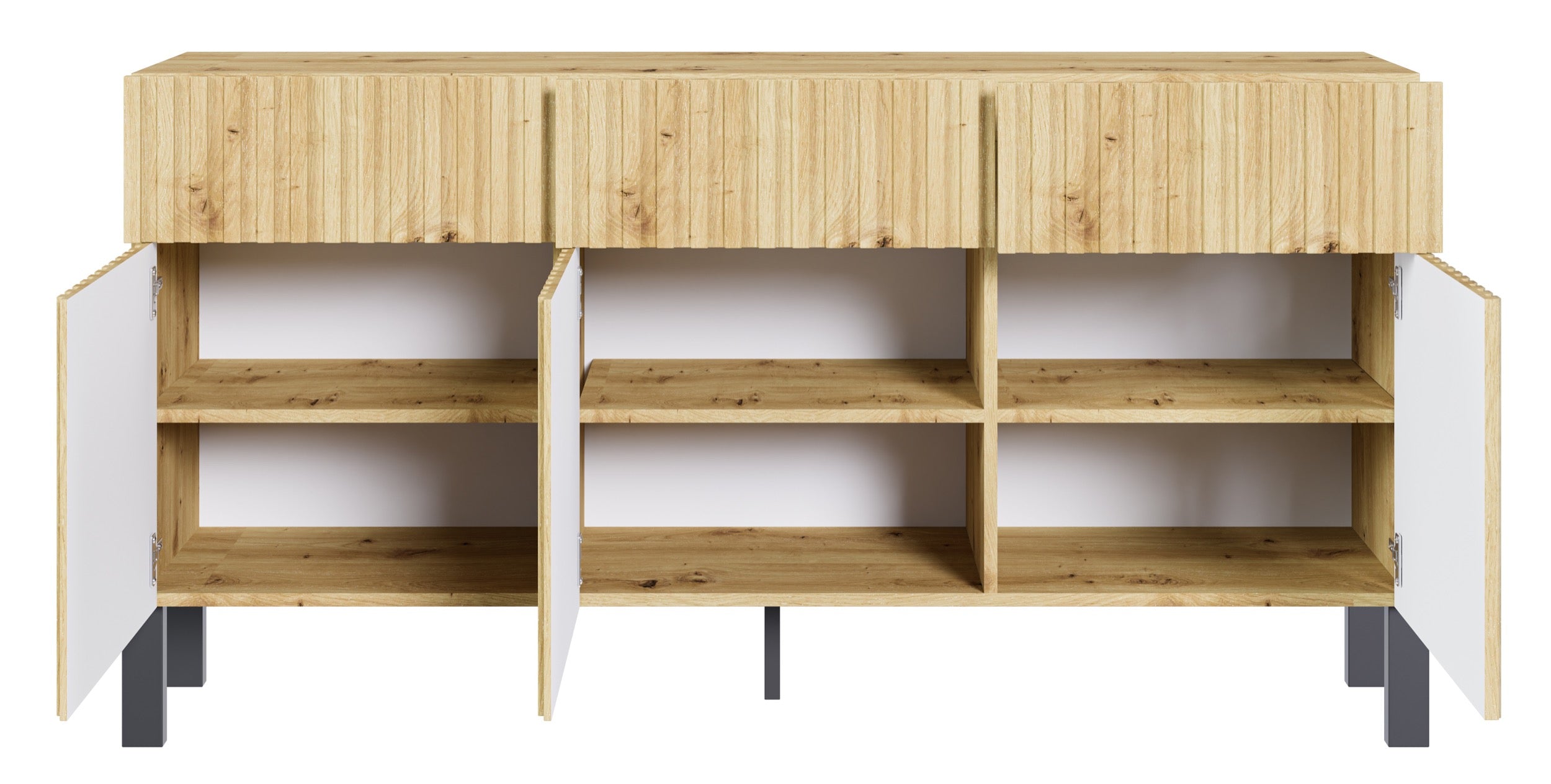 selsey-telire-dreht-r-kommode-154-cm-mit-3-schubladen-lamellenfront-artisan-eich image 6