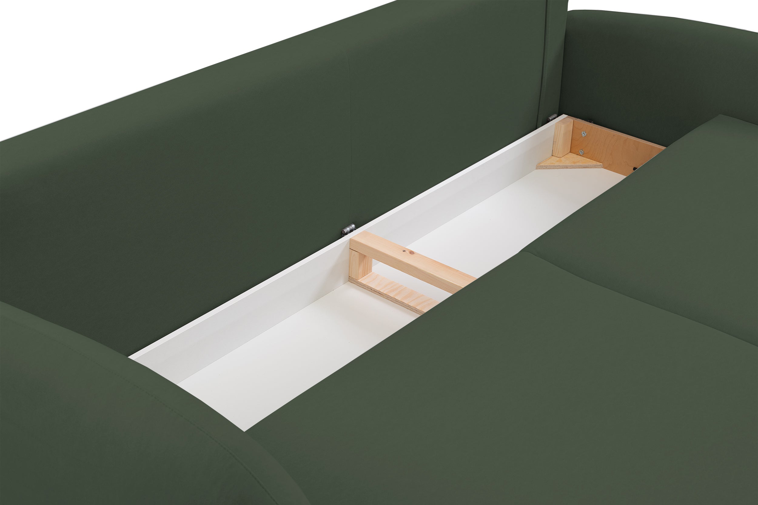 selsey-bafra-ausziehbares-sofa-mit-schlaffunktion-und-bettkasten-olivgr-ner-samt image 7