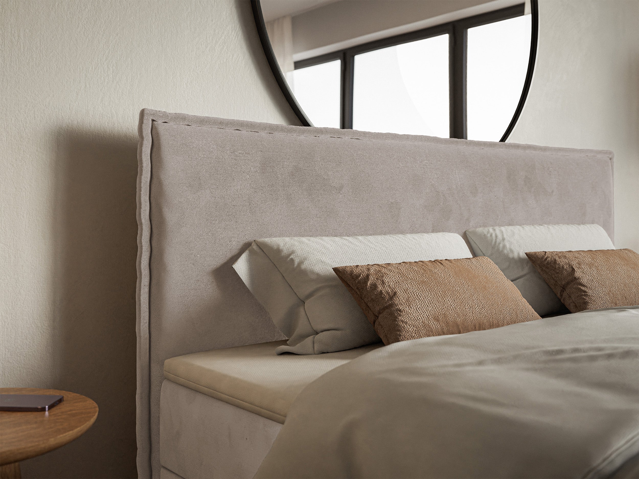 selsey-softie-kontinentalbett-140x200-cm-graubraun-velours-mit-topper image 4
