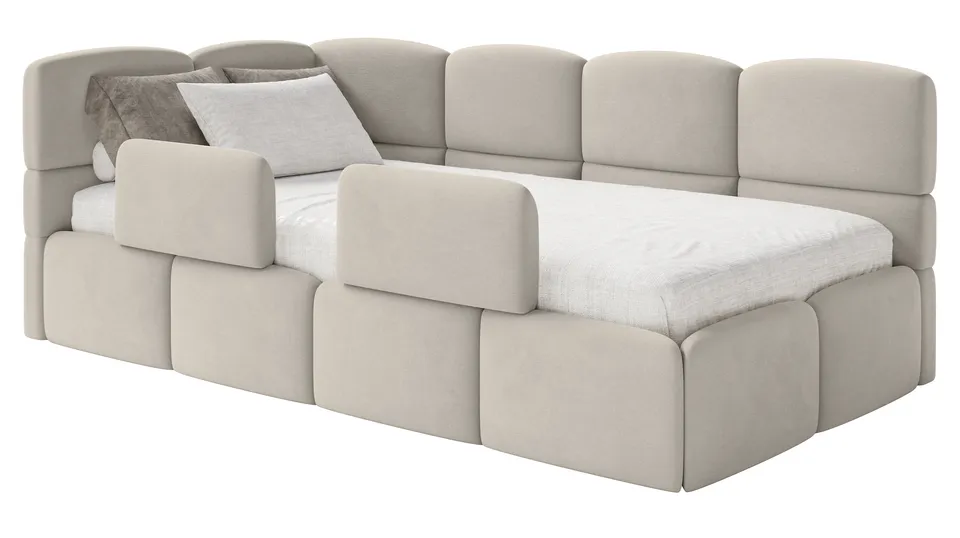 selsey-cloudy-jugendbett-90x200-cm-links-hellbeige-velours-mit-matratze-und-stau image 1