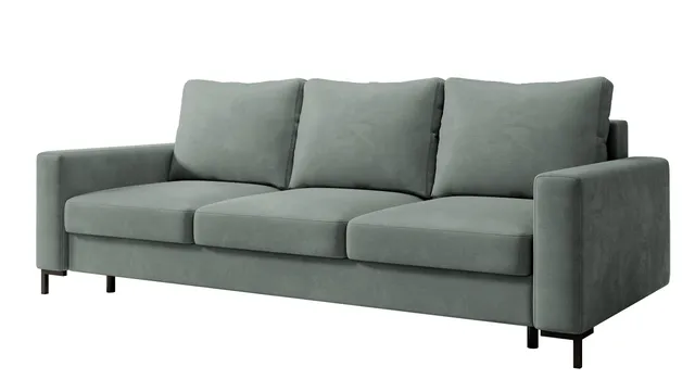 selsey-mokpeo-dreisitziges-schlafsofa-mit-stauraum-grauer-samtbezug image 1