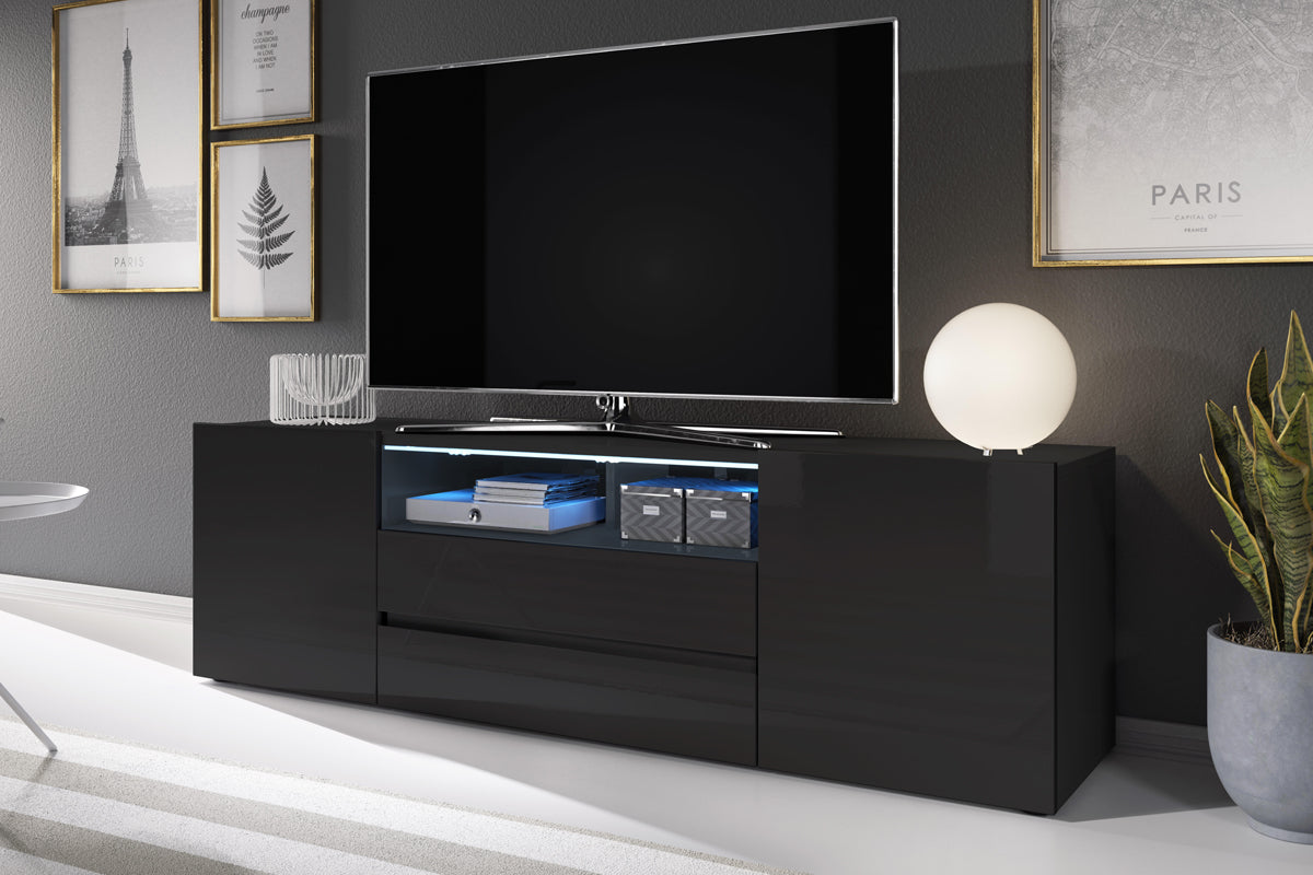selsey-bros-tv-schrank-schwarz-matt-schwarz-gl-nzend image 4