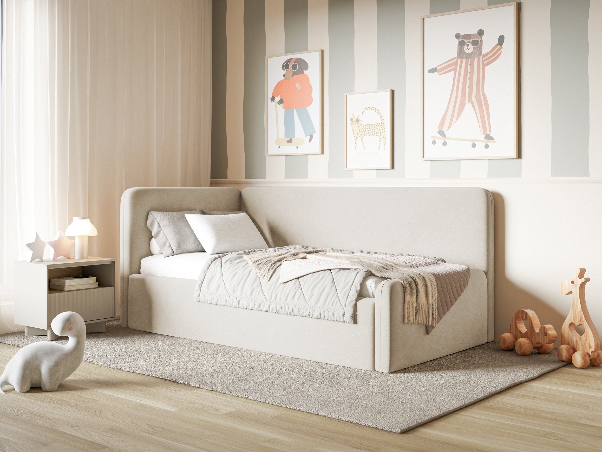 selsey-fanklo-jugendbett-120x200-cm-links-mit-stauraum-hellbeige-velours image 5