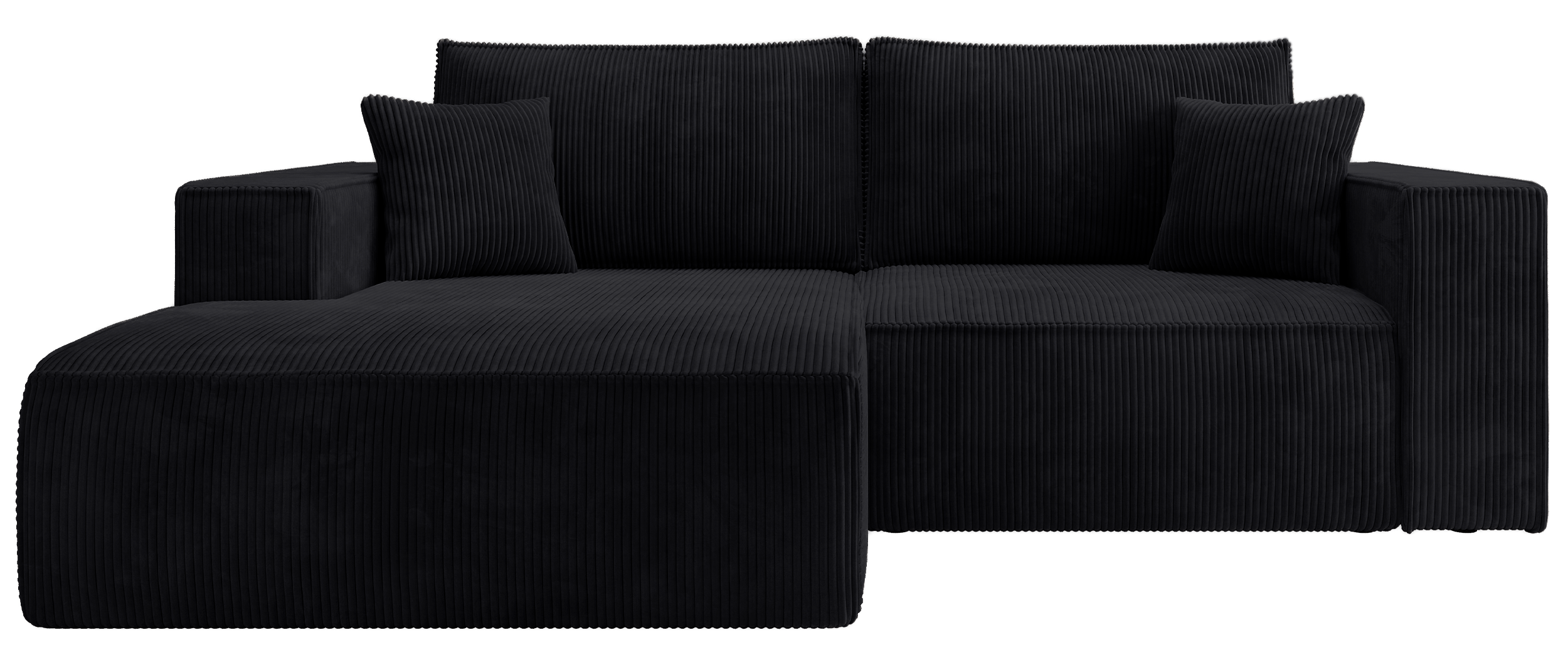 selsey-farese-mini-ecksofa-l-form-links-mit-schlaffunktion-und-stauraum-schwarze image 1