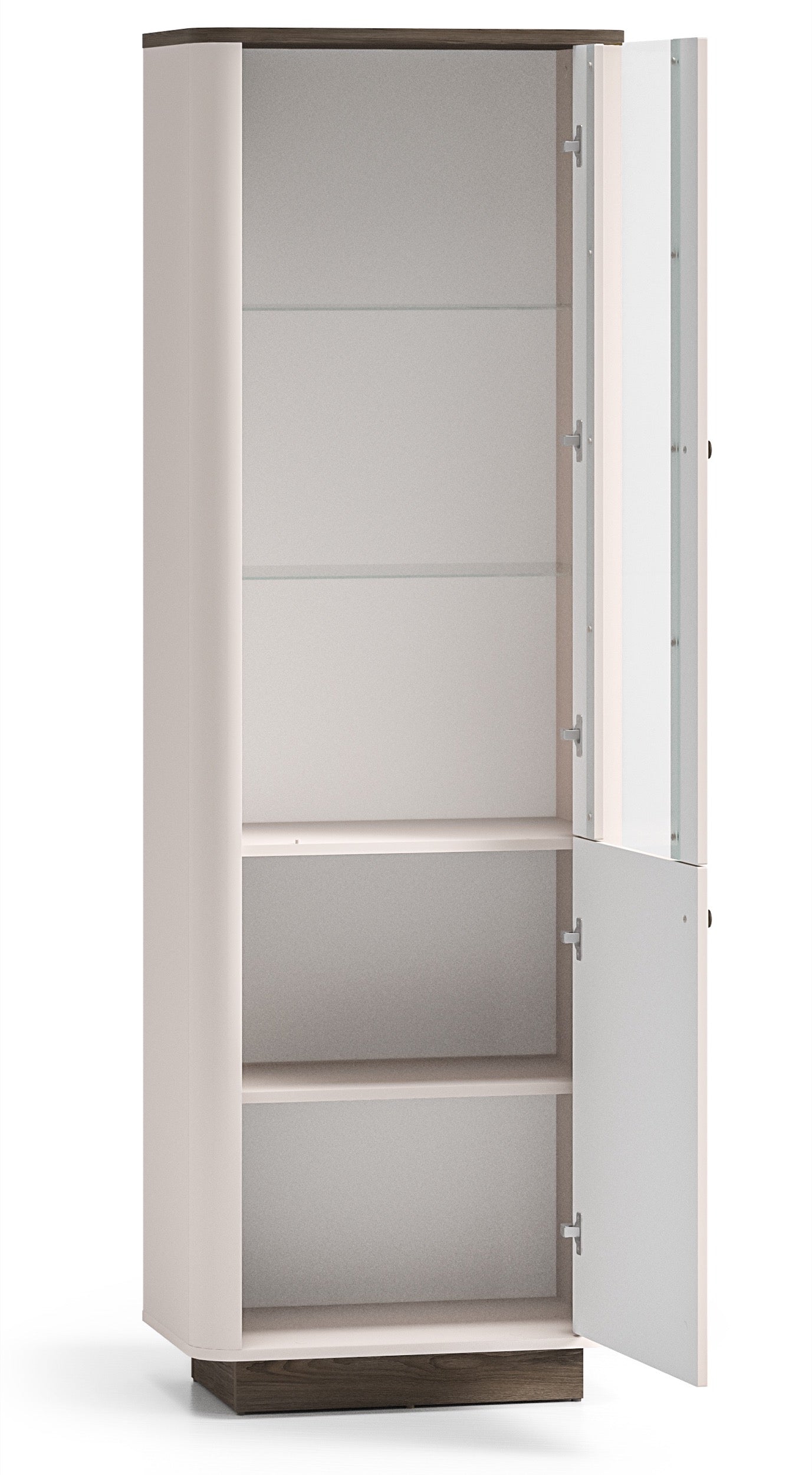selsey-vilavio-hohe-vitrine-65-cm-mit-zwei-t-ren-und-beleuchtung-kaschmir-eiche- image 3