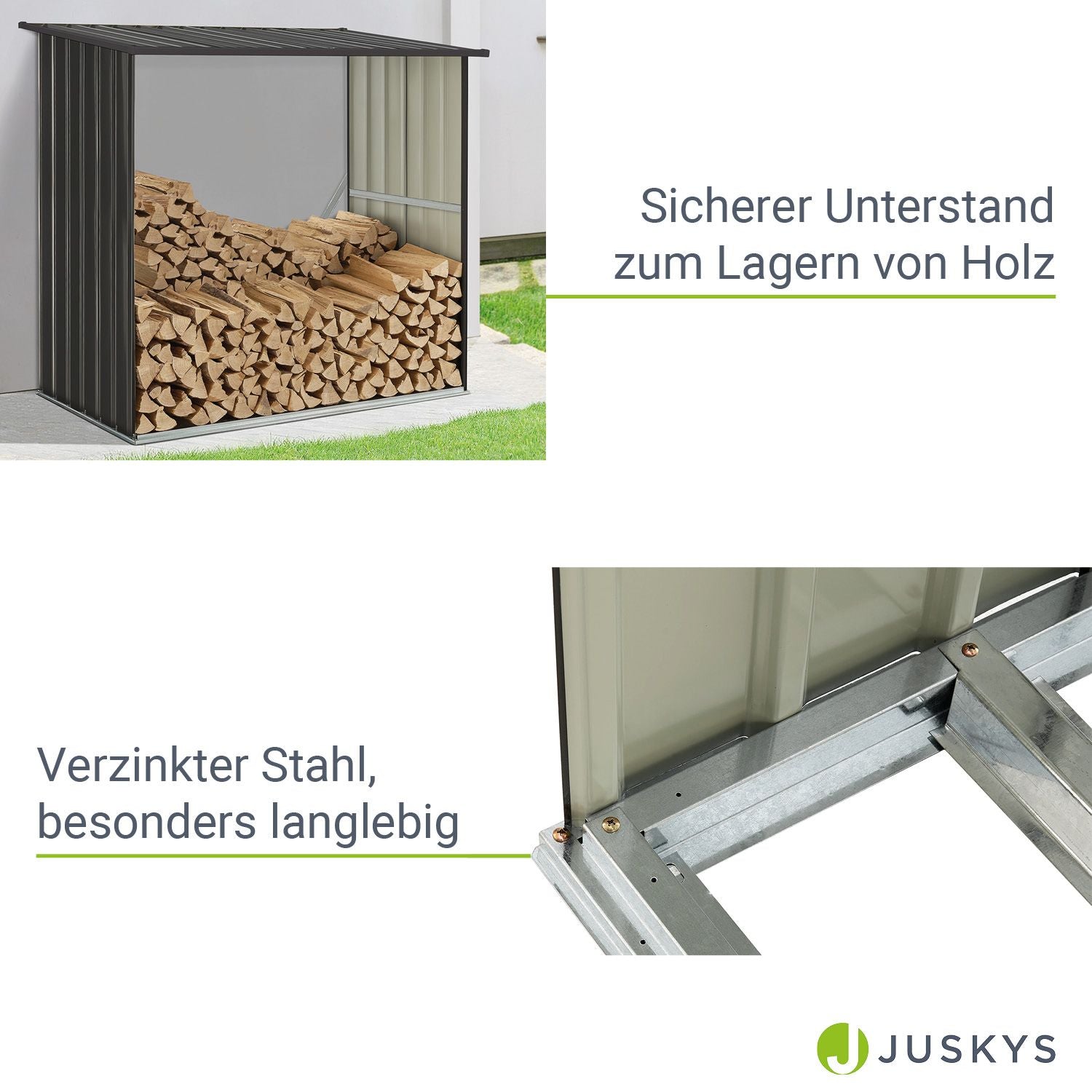 juskys-enno-holzunterstand-metall-aus-verzinktem-stahl-kaminholzregal image 4