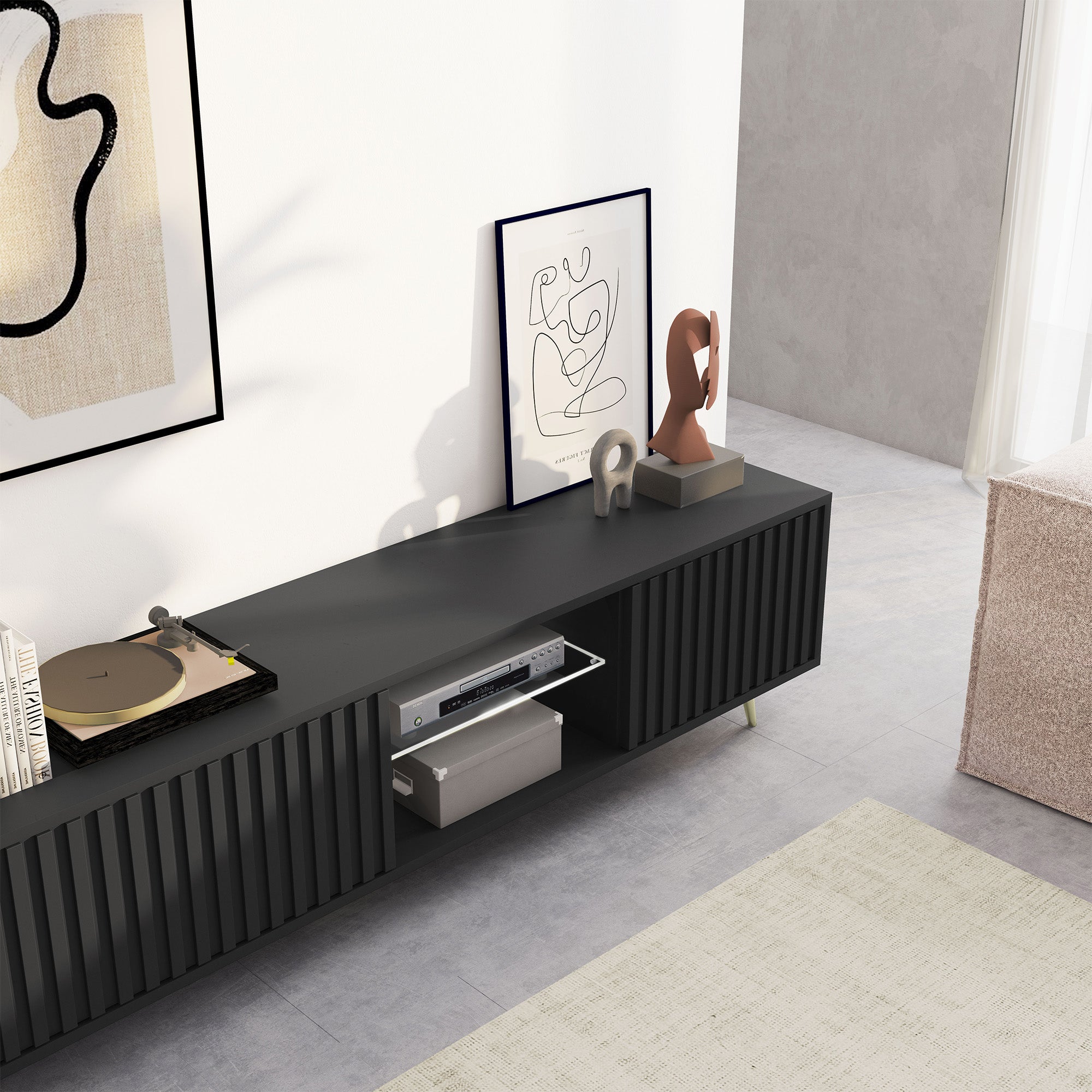 selsey-bello-tv-schrank-175-cm-mit-lamellenfronten-schwarz-mit-led-und-goldenen- image 8