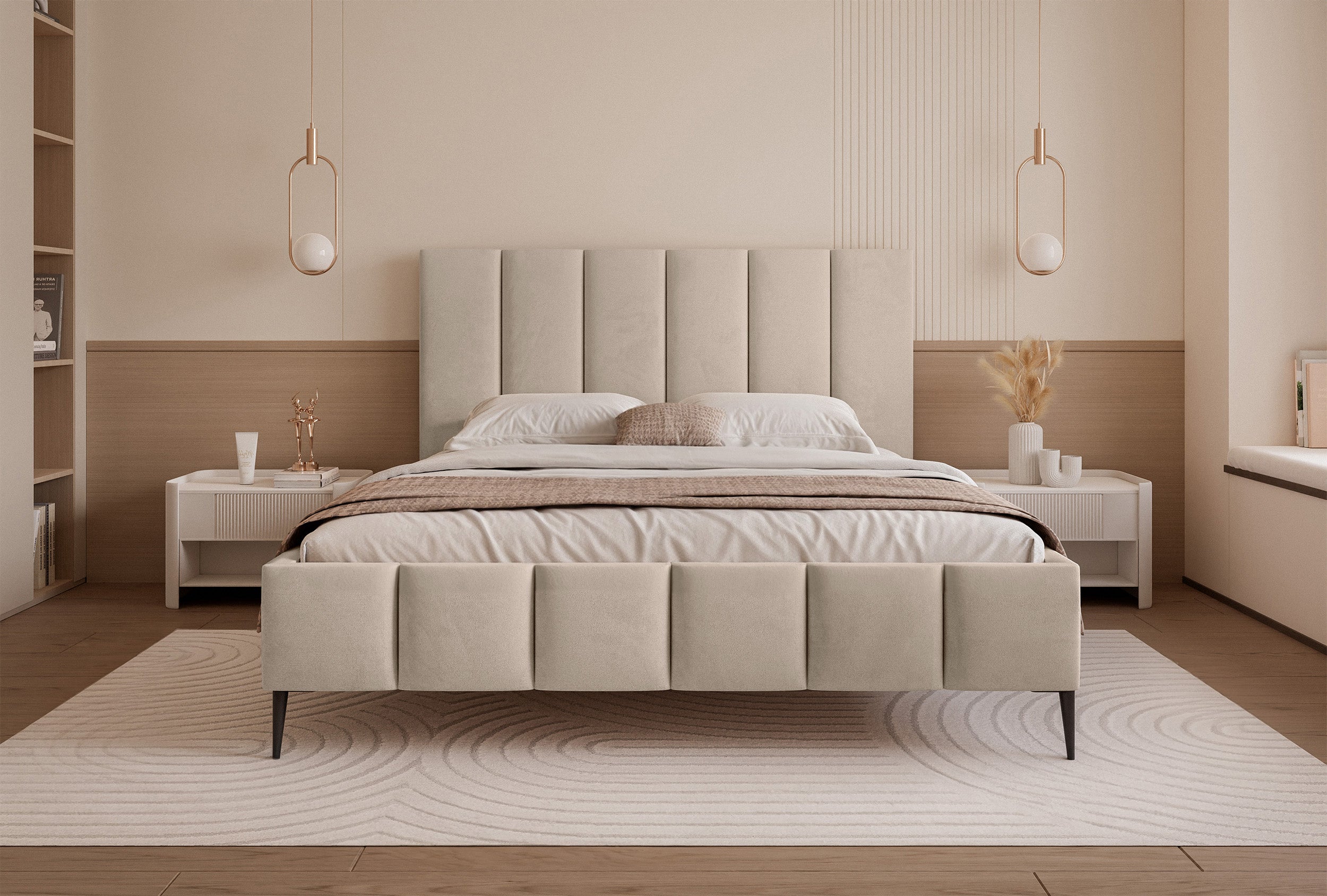 selsey-sarafino-polsterbett-160x200-cm-mit-bettkasten-beige-samt image 3