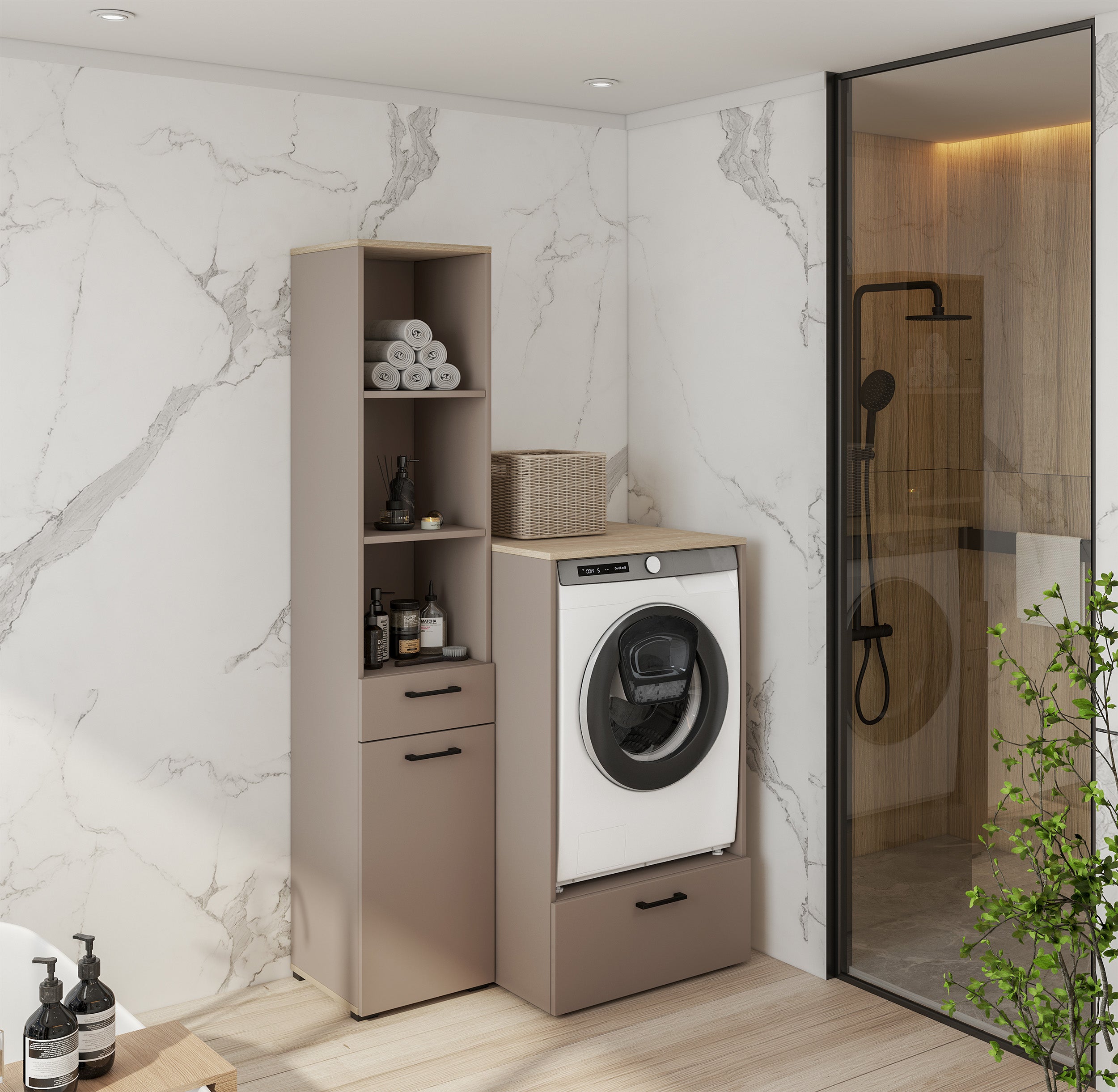 selsey-congo-schrank-f-r-die-waschmaschine-rosa-mit-schublade-ge-lte-eiche image 4