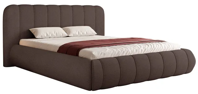 selsey-malunna-gepolstertes-bett-160x200-cm-braun-chenille-mit-stauraum-und-meta image 1