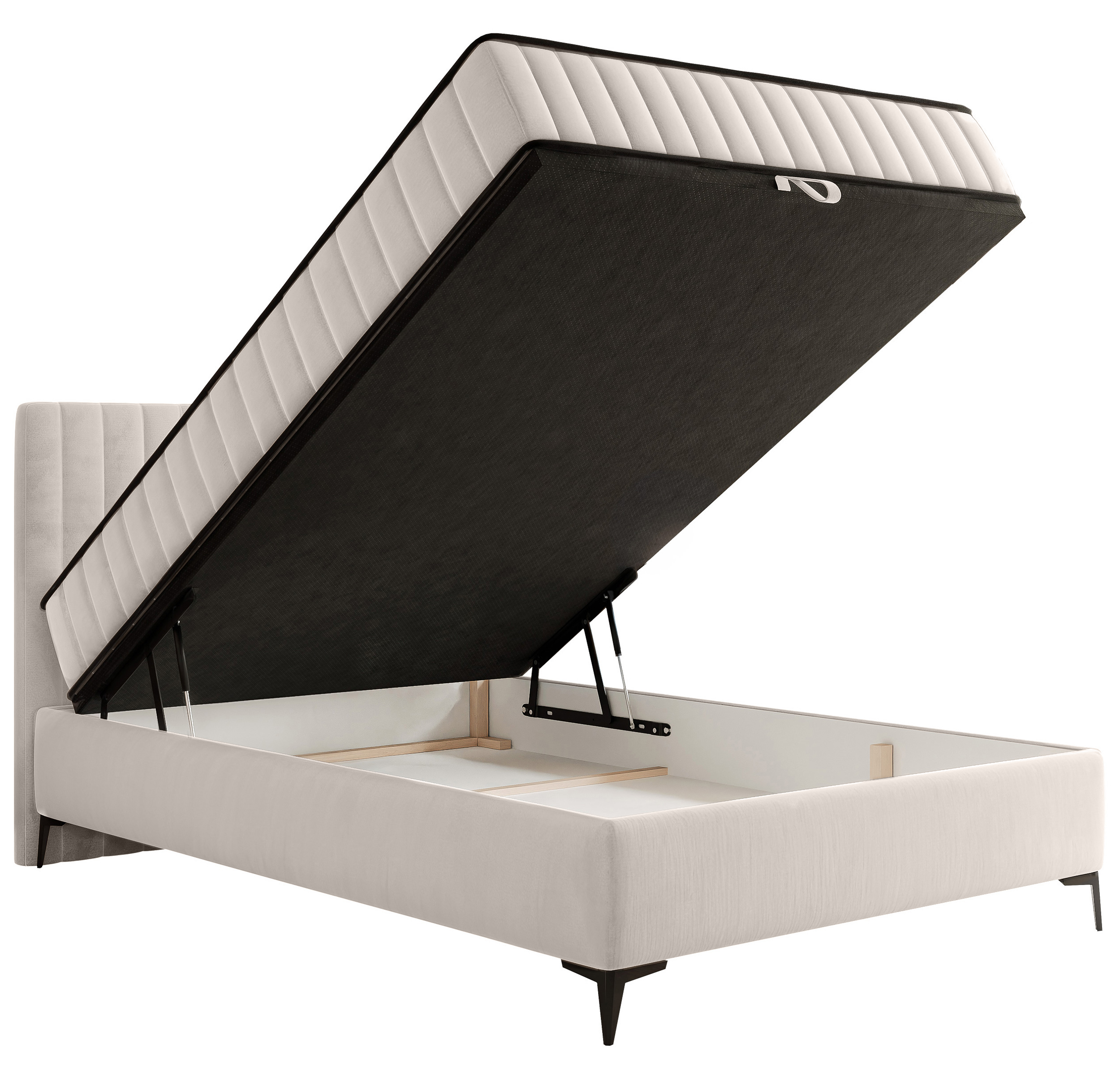 selsey-mufasso-kontinentalbett-140x200-cm-hellbeiger-velours-mit-stauraum image 6