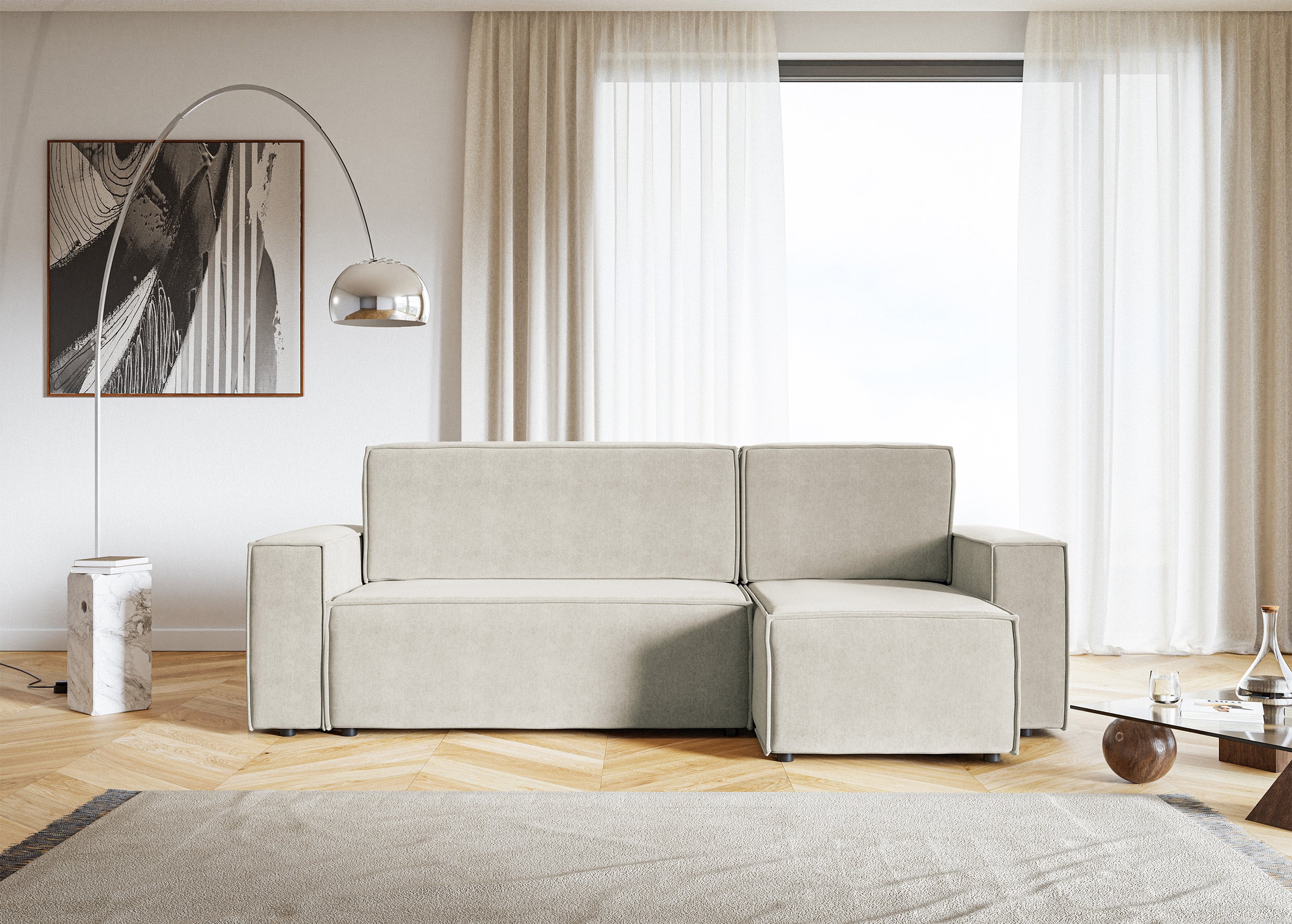 selsey-copertino-ecksofa-mit-schlaffunktion-l-form-stauraum-hellbeiger-samt image 2