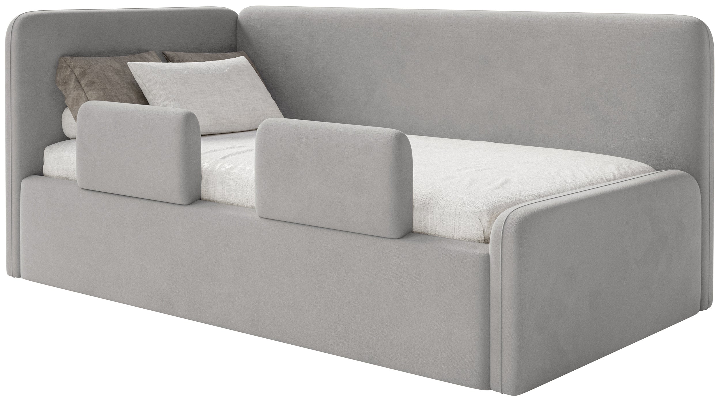 selsey-fanklo-jugendbett-90x200-cm-links-mit-stauraum-hellgrauer-samt image 1