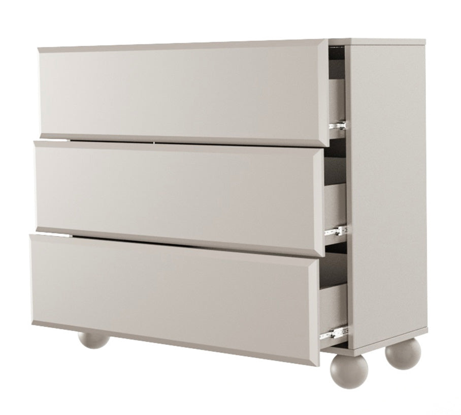 selsey-chocolated-kommode-100-cm-mit-3-schubladen-sandbeige-kugelbeine image 5