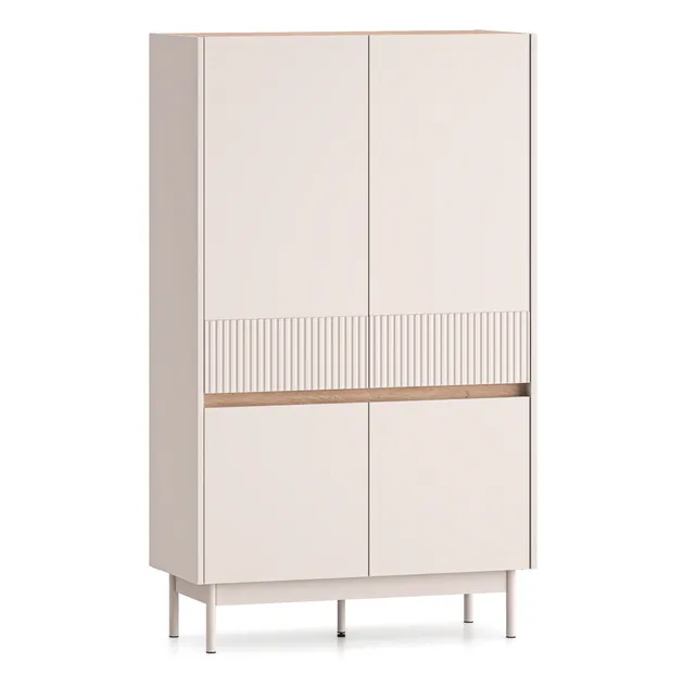 selsey-dunea-hohe-kommode-92-cm-4-t-rig-kaschmir-eiche-mit-rillenfront image 1