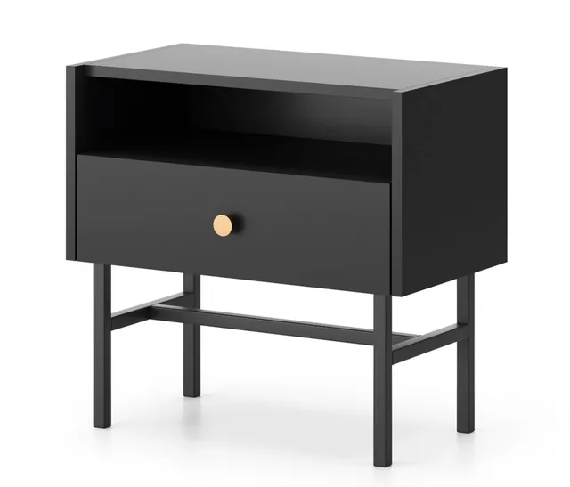 selsey-divenos-nachttisch-mit-schublade-54-cm-schwarz image 1