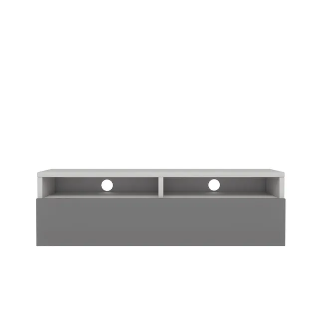 selsey-rednaw-tv-schrank-100-cm-mit-schublade-wei-matt-grau-gl-nzend image 1
