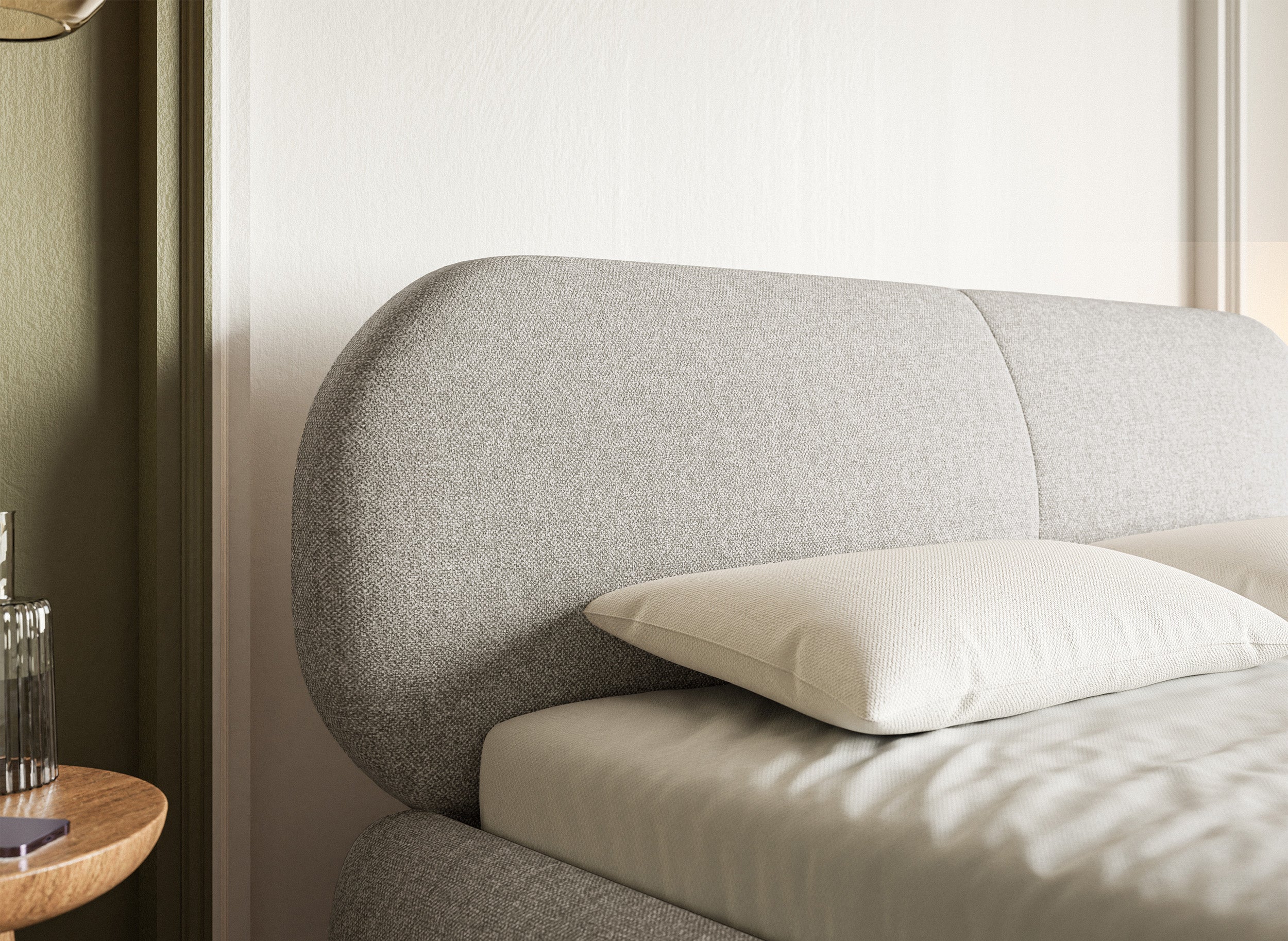 selsey-ovalle-gepolstertes-bett-140x200-cm-grau-beige-geflecht-schwarze-beine image 5