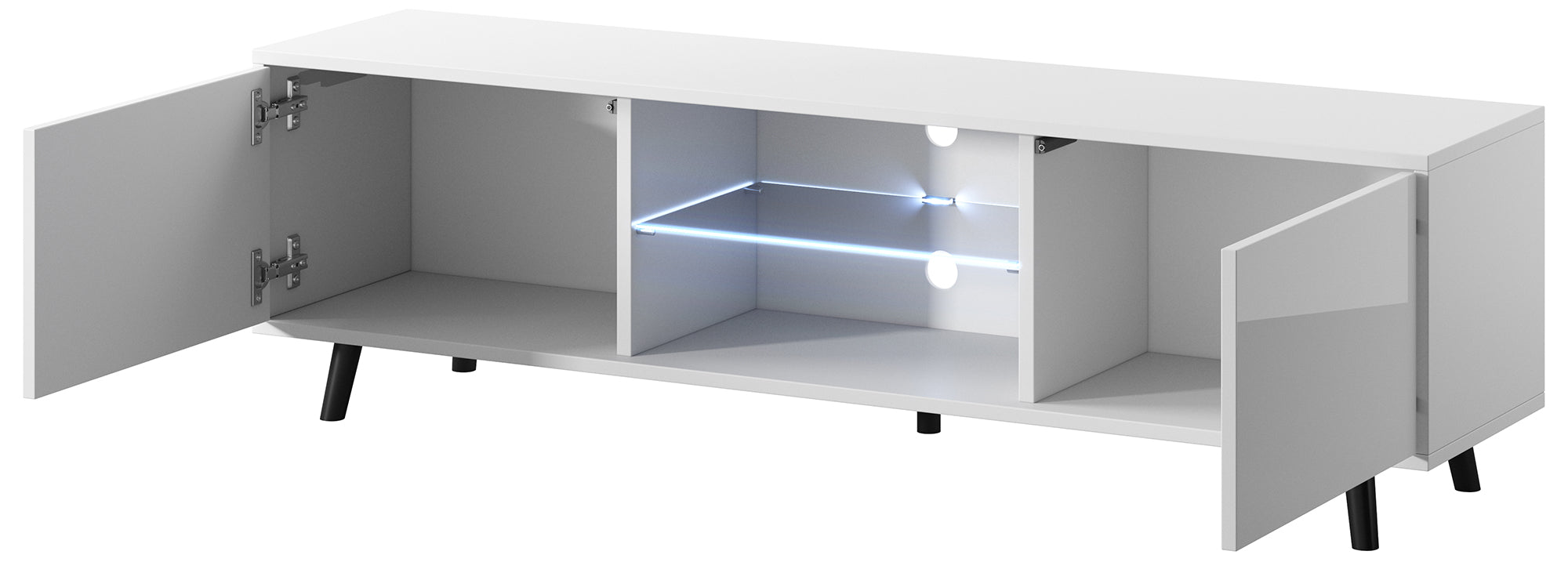 selsey-lefyr-tv-schrank-140-cm-mattwei-wei-hochglanz image 7