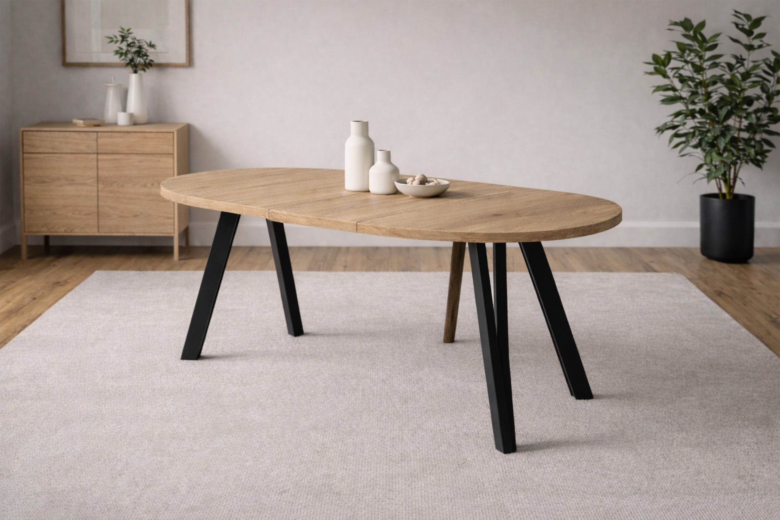 selsey-osenness-ausziehbarer-esstisch-100-180x100-cm-cremona-eiche-schwarze-bein image 4