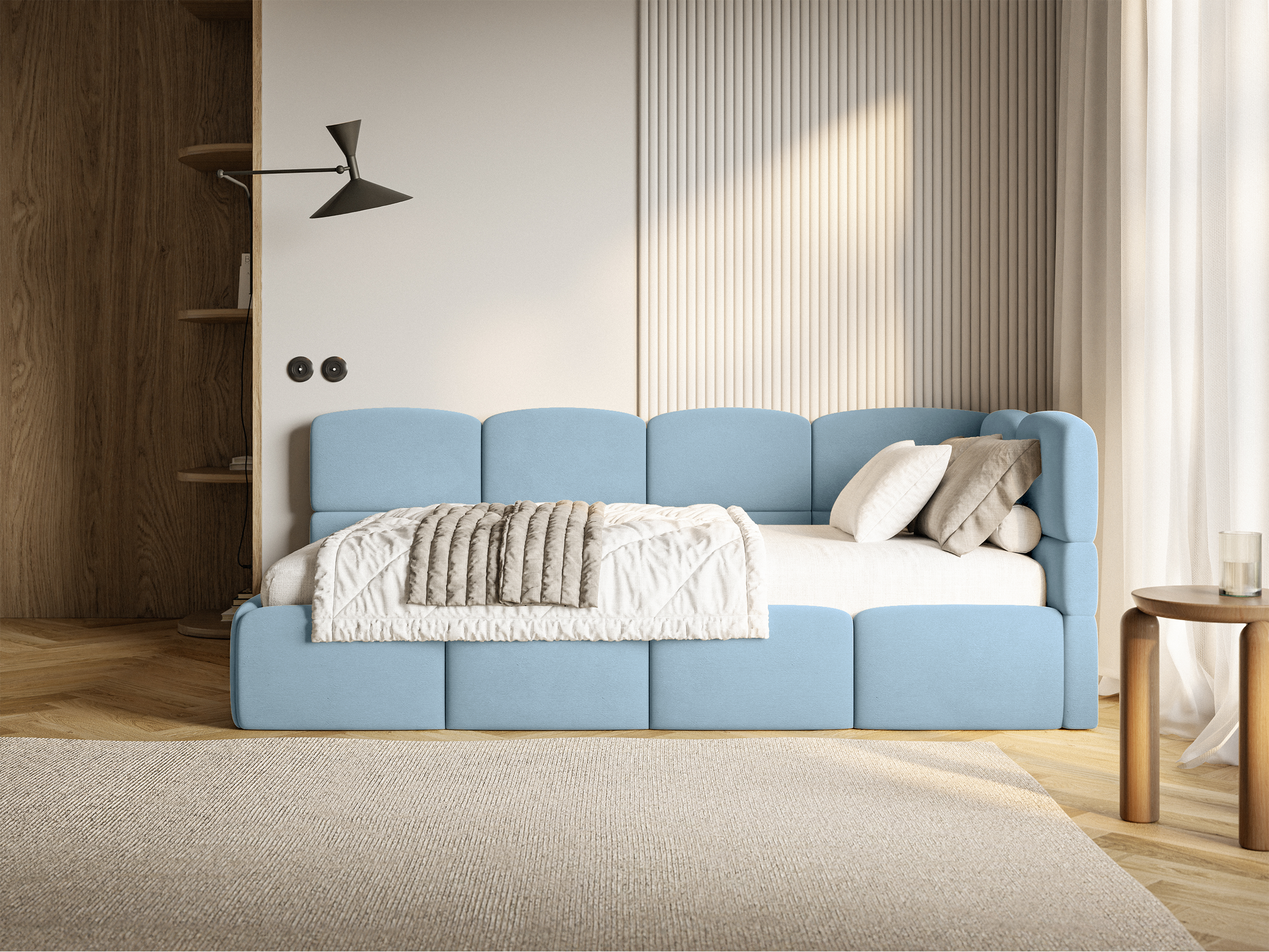 selsey-cloudy-jugendbett-120x200-cm-rechtsseitig-mit-matratze-und-stauraum-hellb image 4
