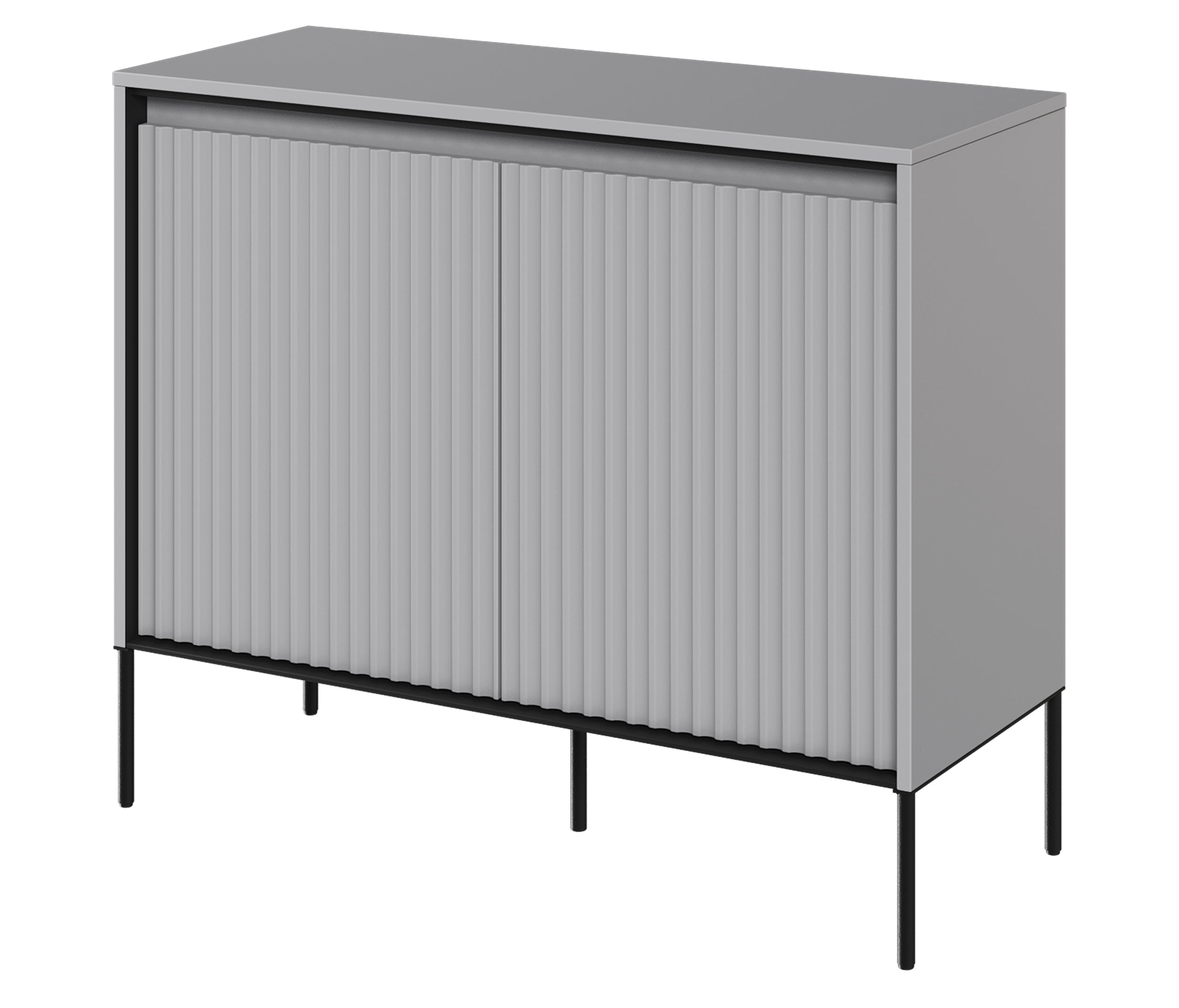 selsey-trend-kommode-98-cm-zweit-rig-grau-mit-led image 1