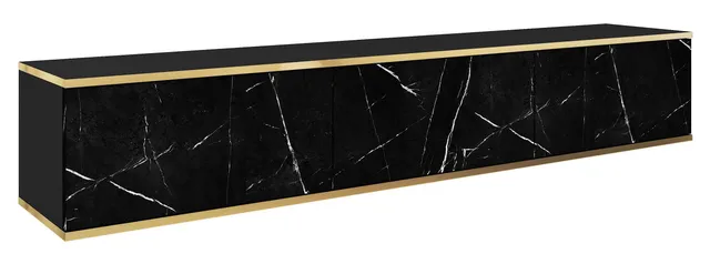 selsey-mucalma-tv-schrank-175-cm-schwarzer-marmor-mit-gold image 1