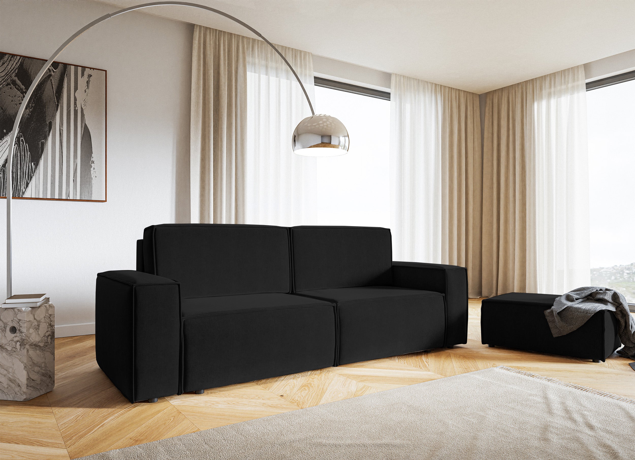selsey-copertino-hocker-65x90-cm-schwarz-wasserabweisender-samt image 3