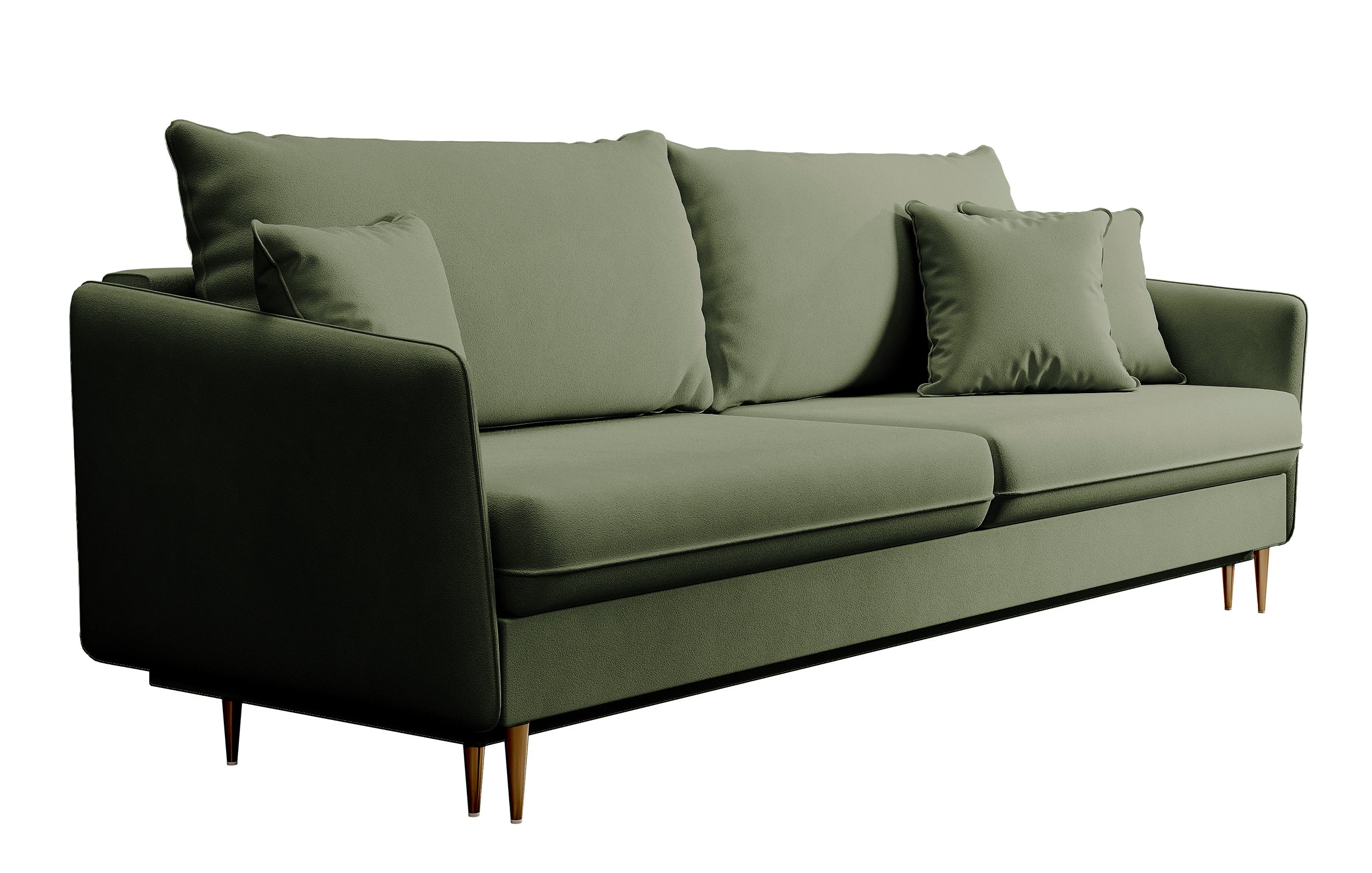 selsey-volio-3-sitzer-schlafsofa-salbeigr-n-samt-wasserabweisend-goldene-beine image 5