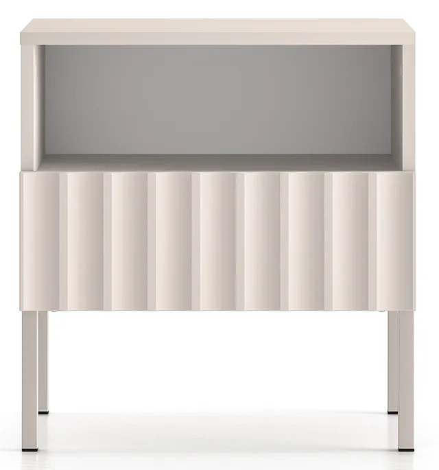 selsey-derriva-nachttisch-beige-mit-rillenfront image 1