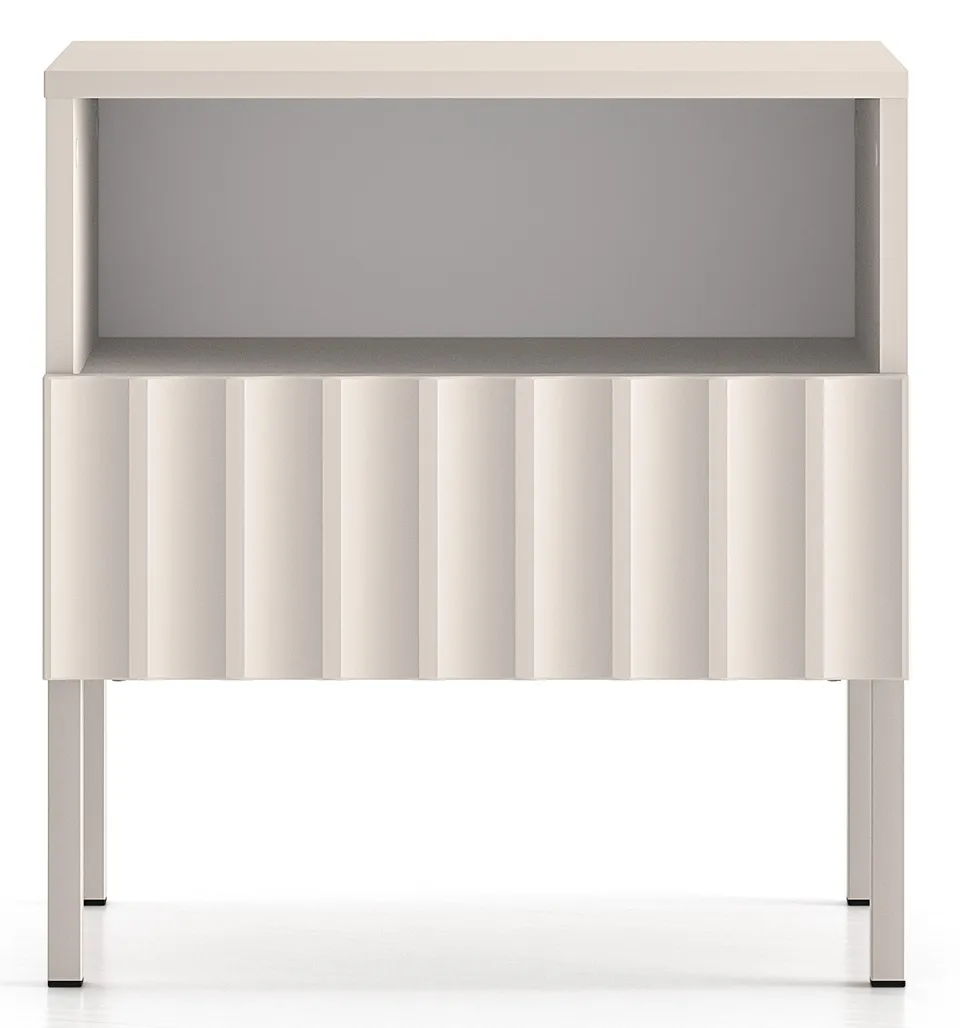 selsey-derriva-nachttisch-beige-mit-rillenfront image 1